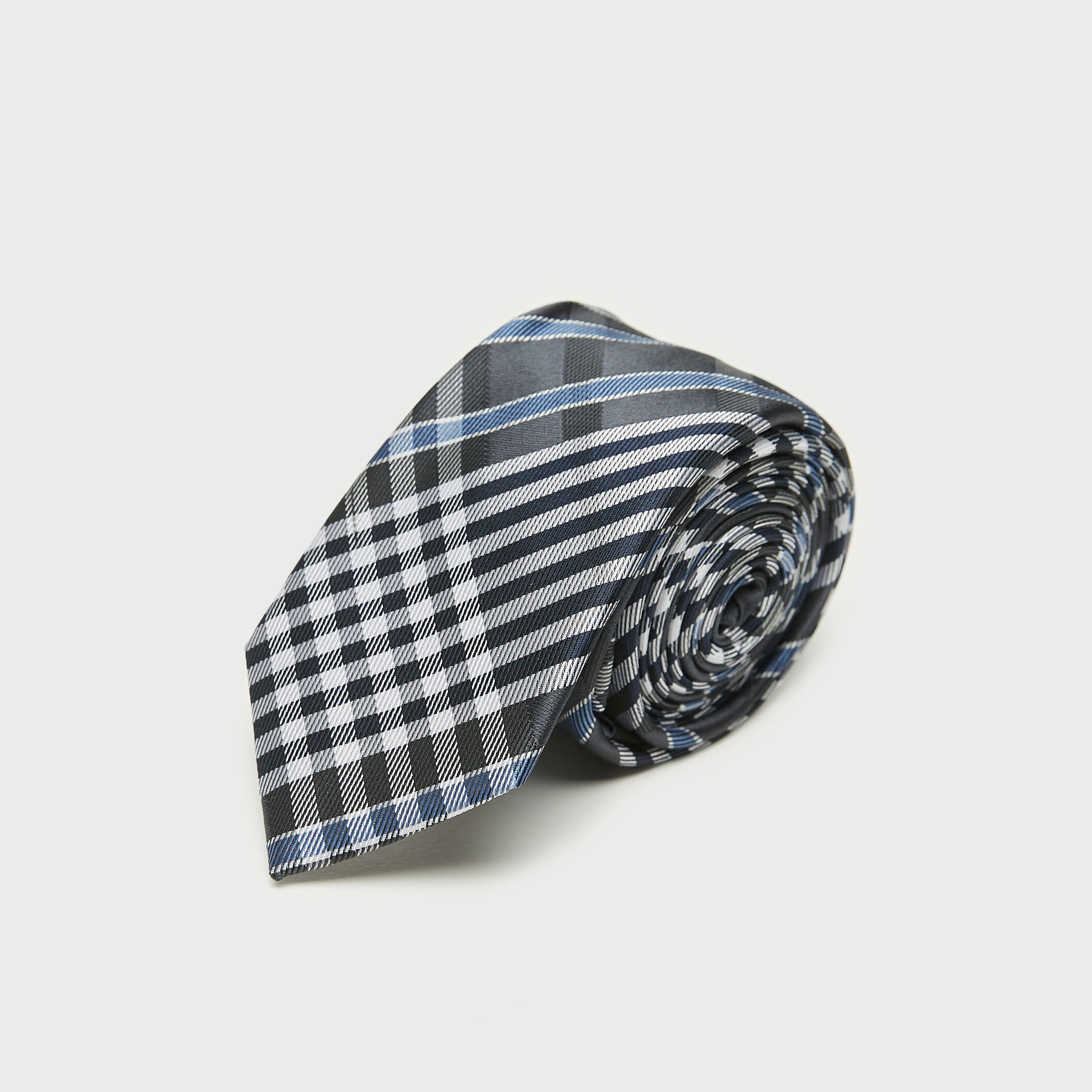 ربطة عنق كاروهات بحلقة تثبيت-men-tiesandcufflinks-pocketsquares-image-2