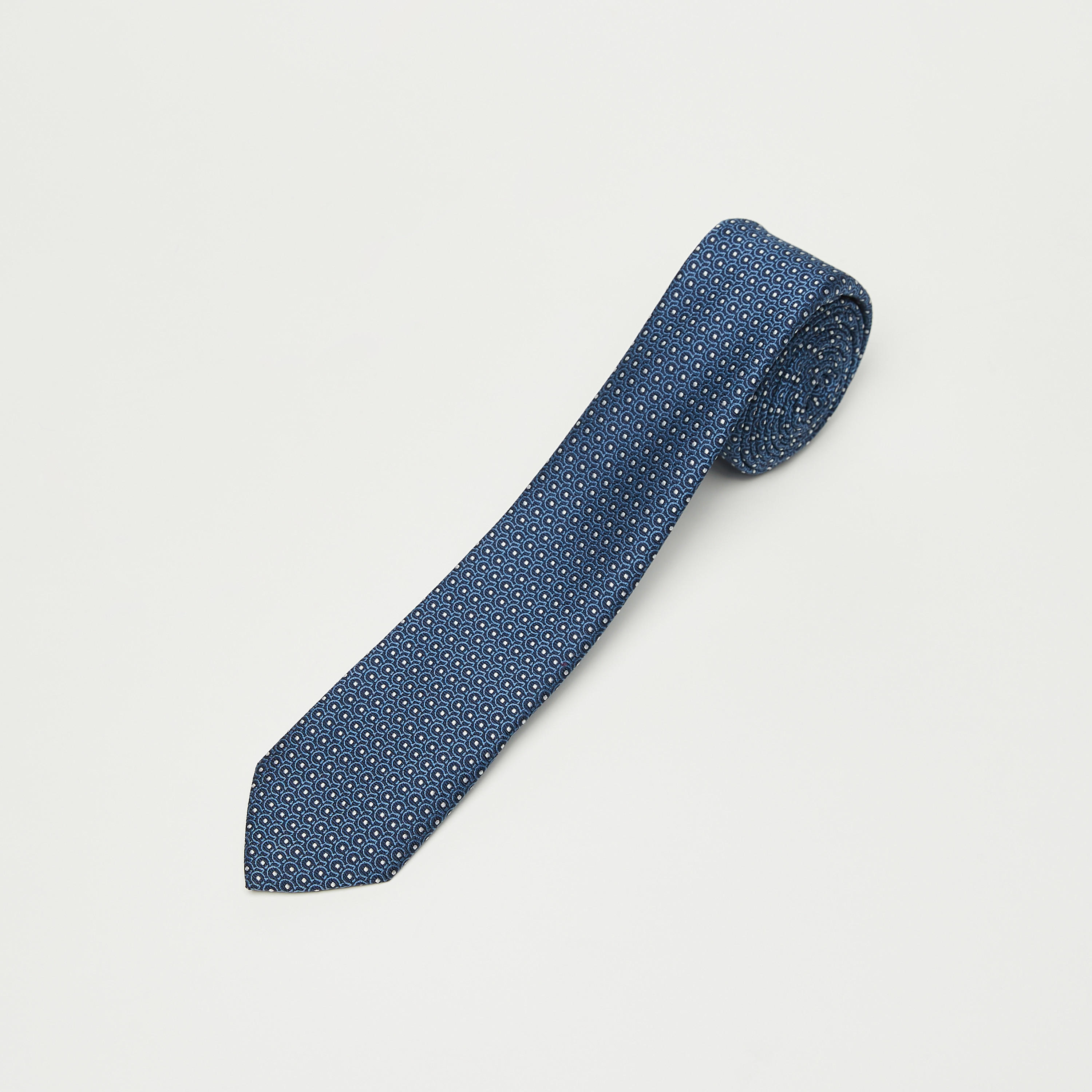 Dot Textured Tie with Keeper Loop-men-tiesandcufflinks-pocketsquares-image-1