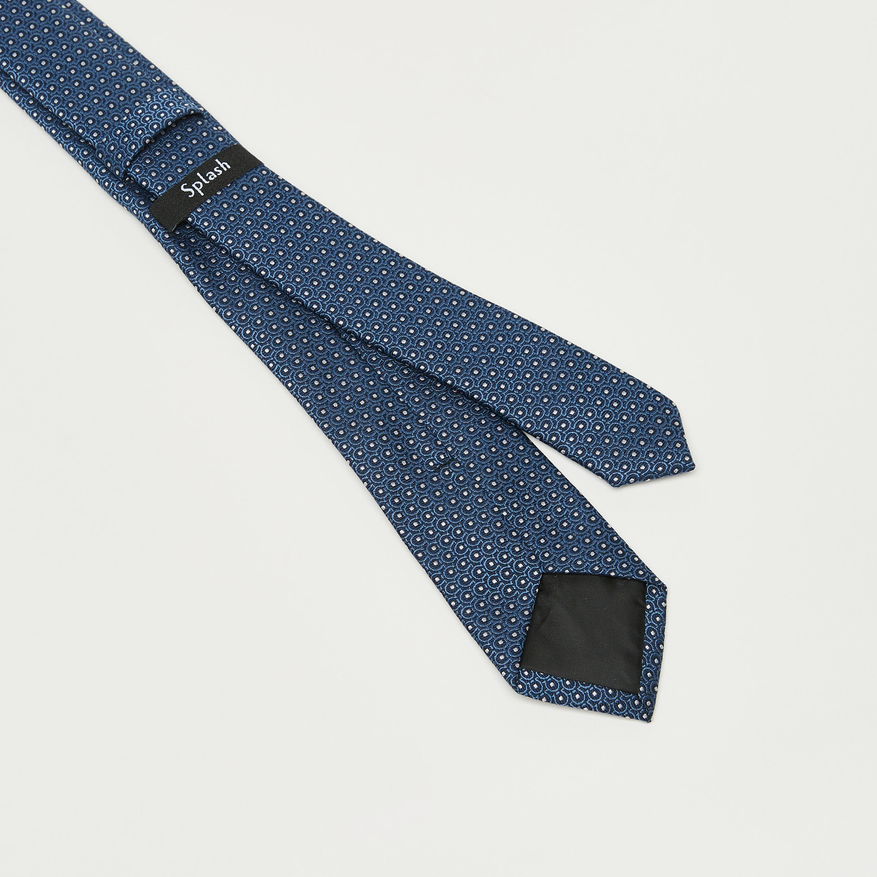 Dot Textured Tie with Keeper Loop-men-tiesandcufflinks-pocketsquares-image-2