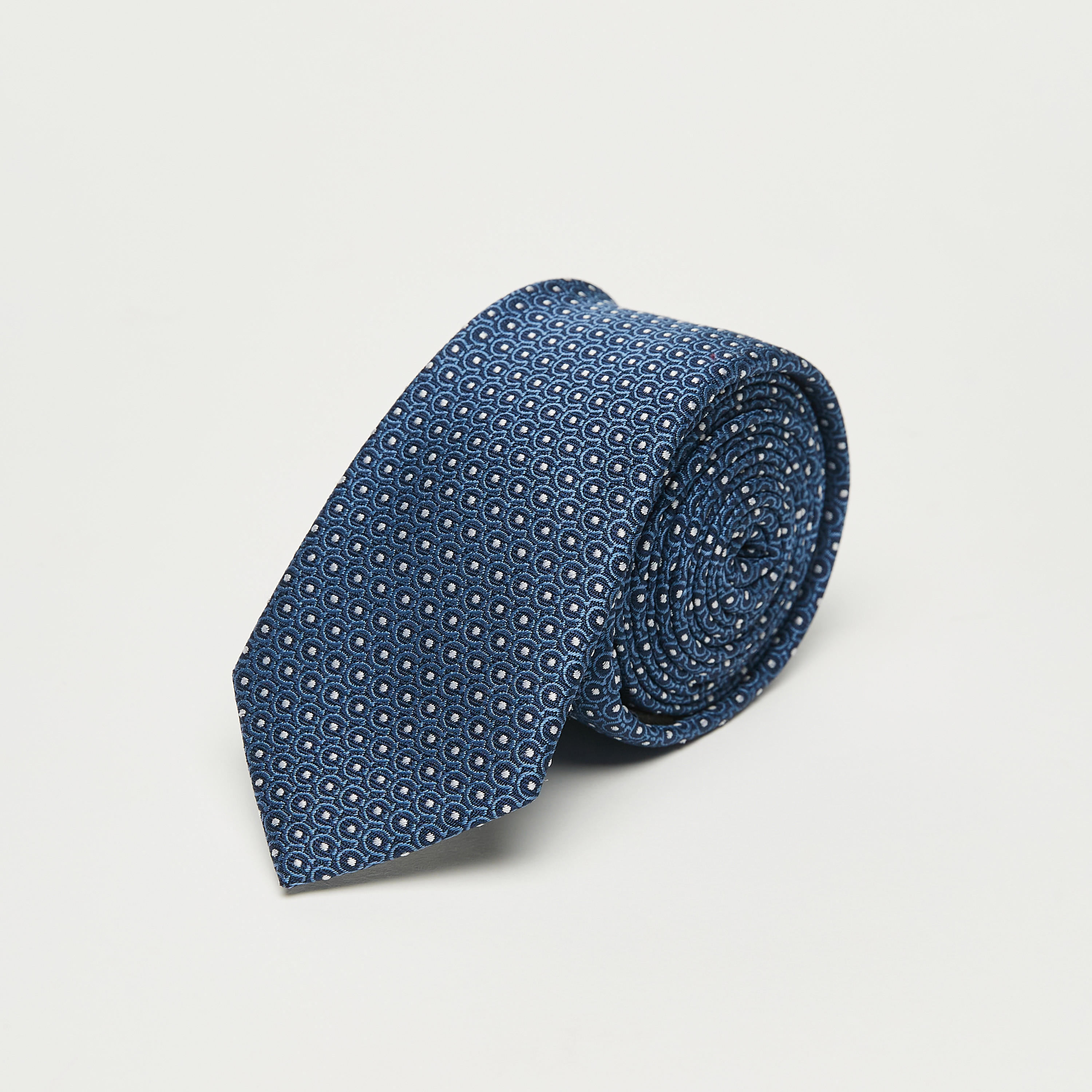 Dot Textured Tie with Keeper Loop-men-tiesandcufflinks-pocketsquares-image-3