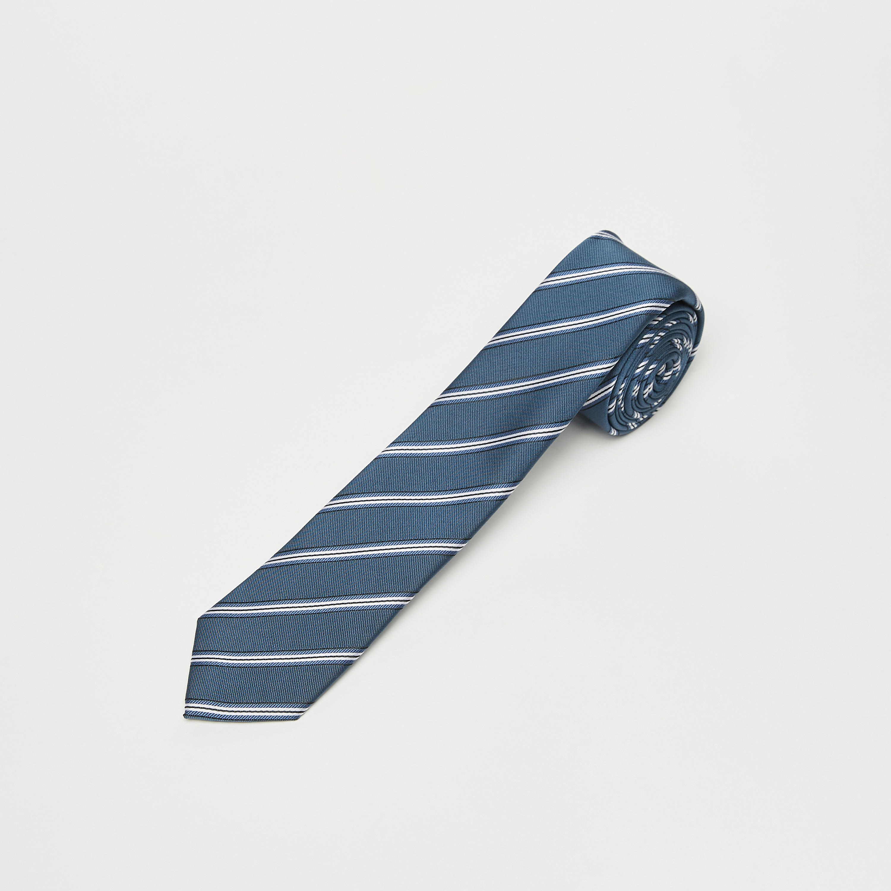Striped Tie with Keeper Loop-men-tiesandcufflinks-pocketsquares-image-1