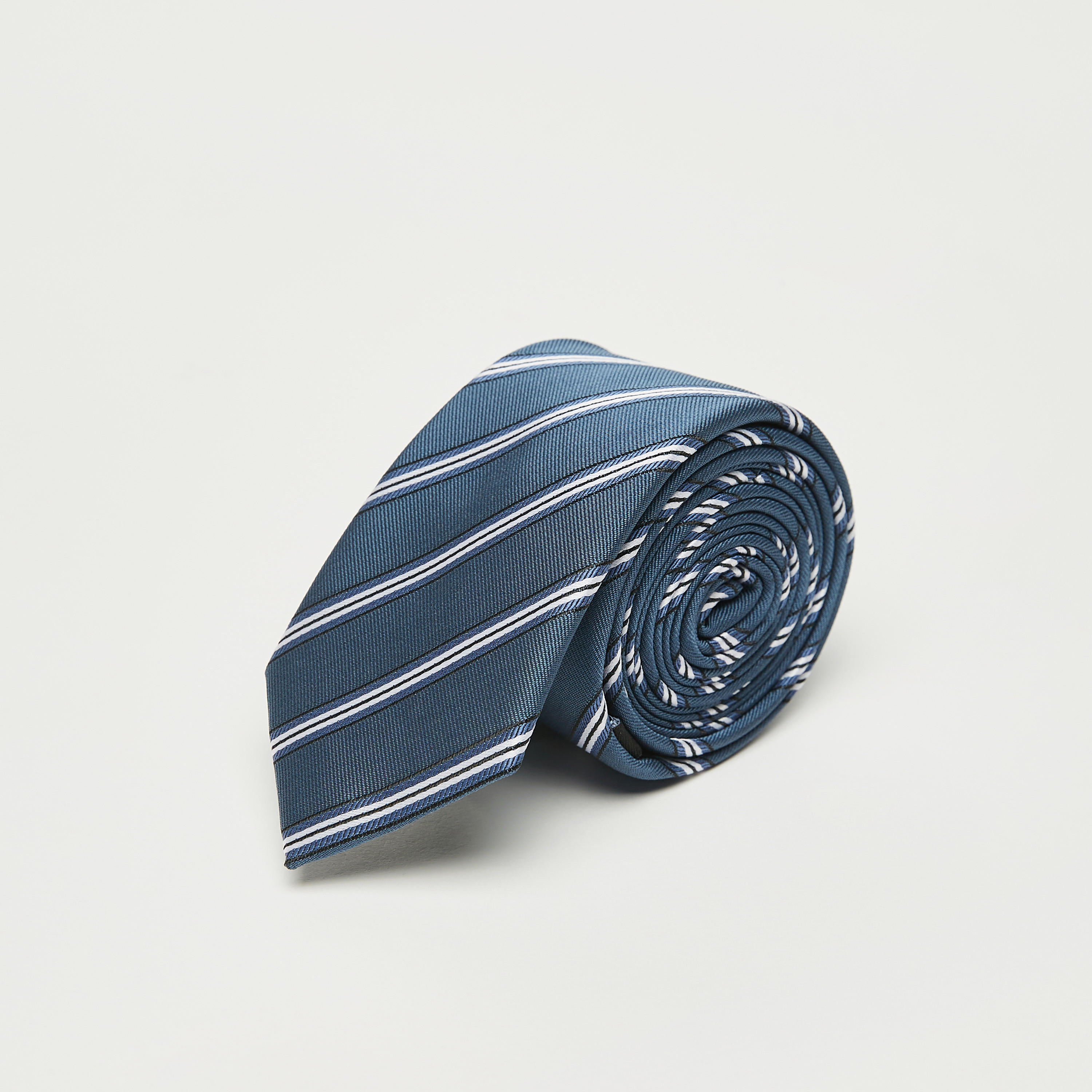 Striped Tie with Keeper Loop-men-tiesandcufflinks-pocketsquares-image-2