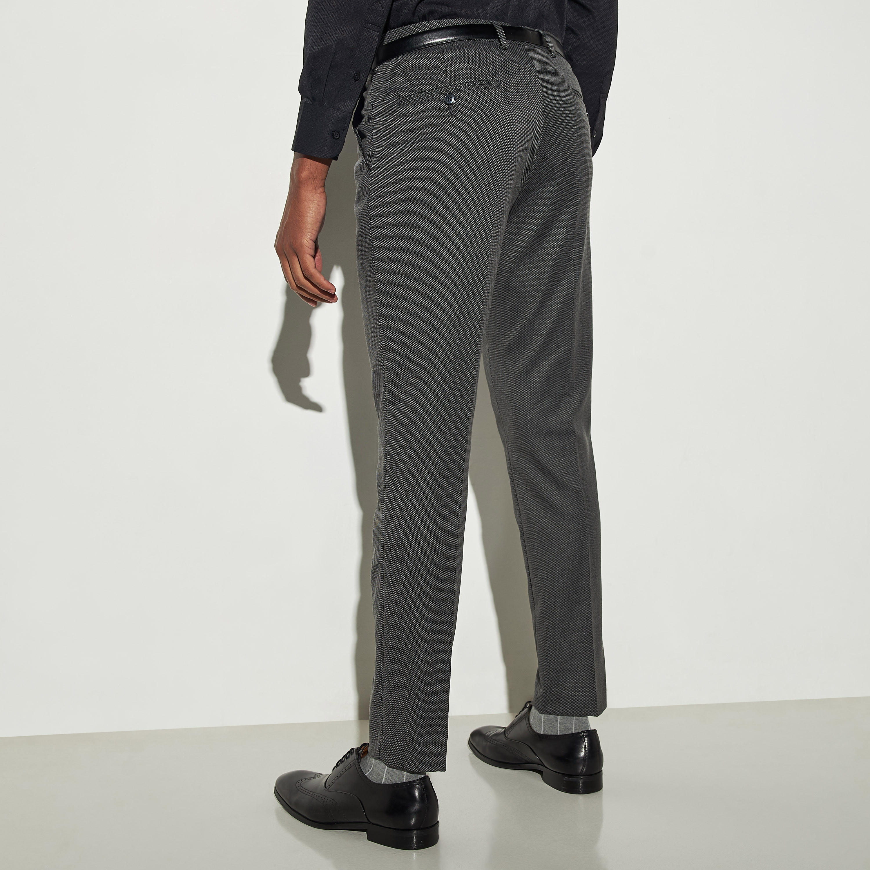 Textured Belted Formal Trousers with Pockets-men-clothing-bottoms-trousersandchinos-trousers-image-3
