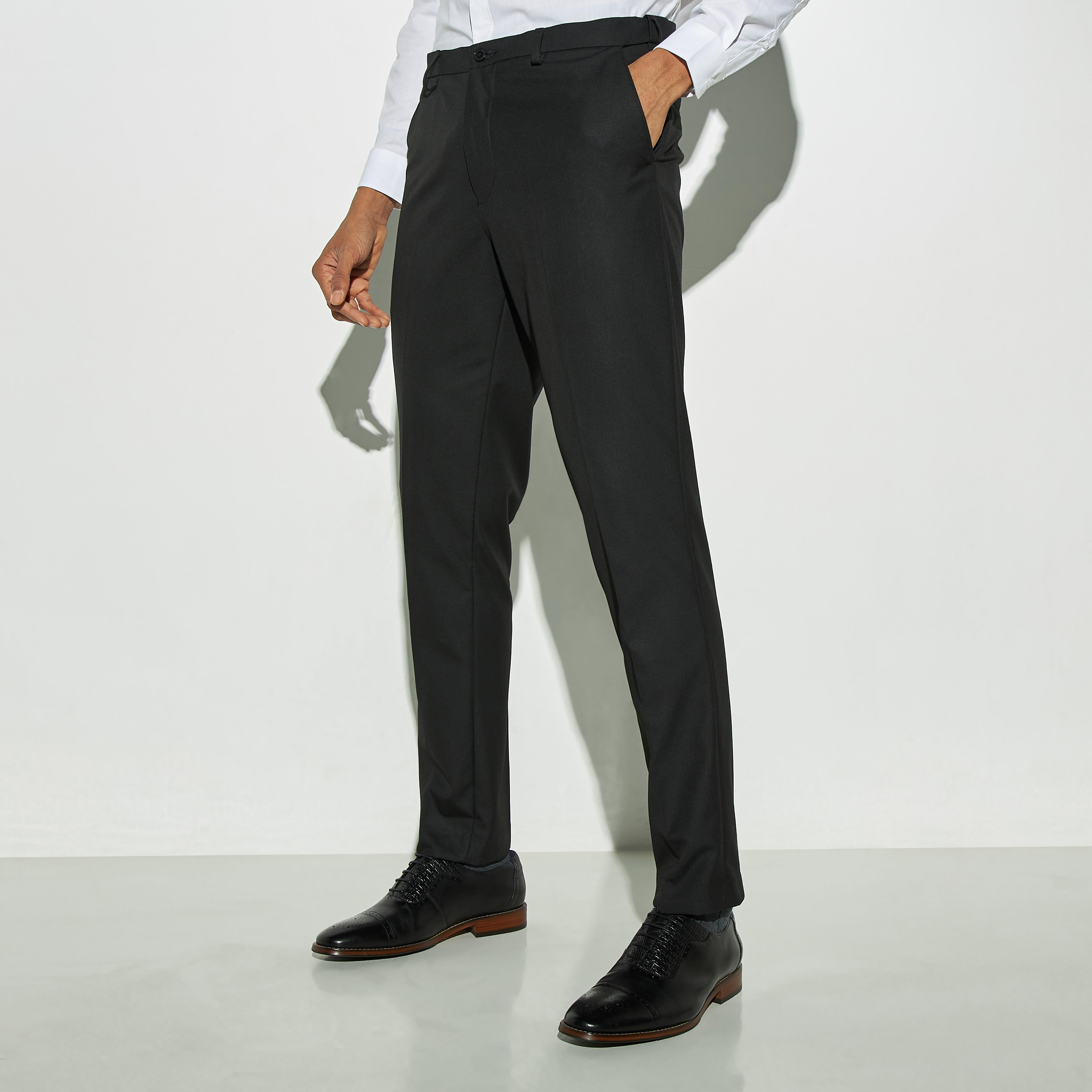 Textured Regular Fit Full Length Trousers-men-clothing-bottoms-trousersandchinos-trousers-image-1