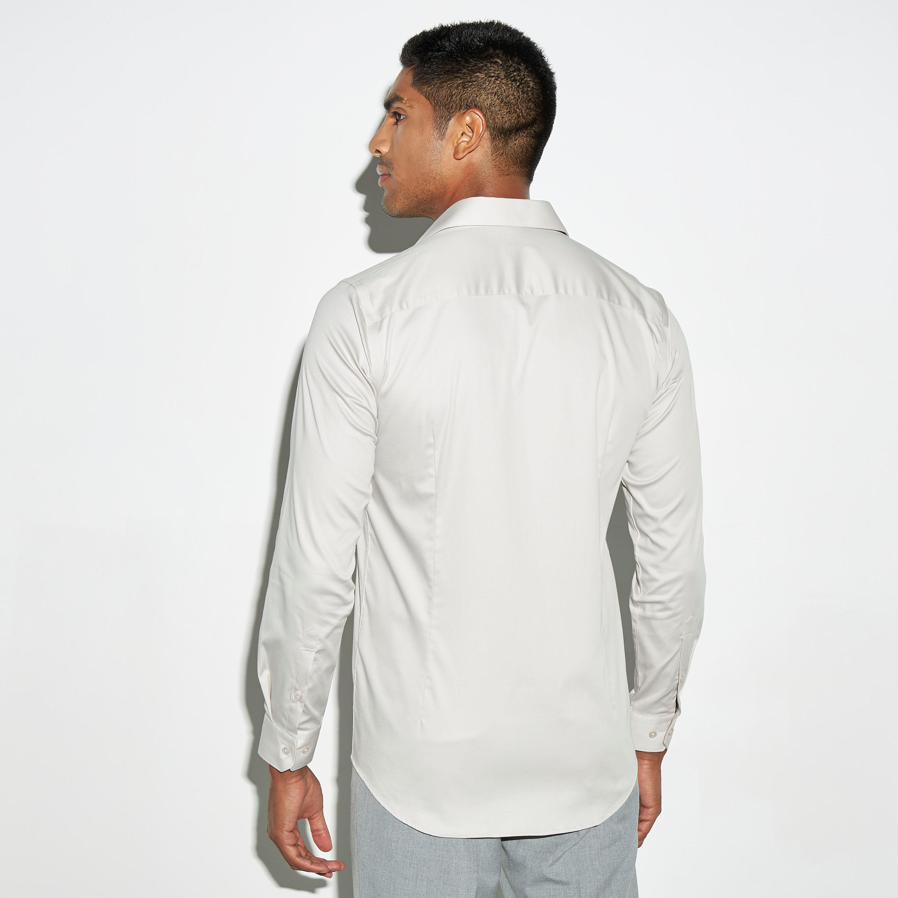 Slim Fit Solid Shirt with Long Sleeves-men-clothing-shirts-image-3