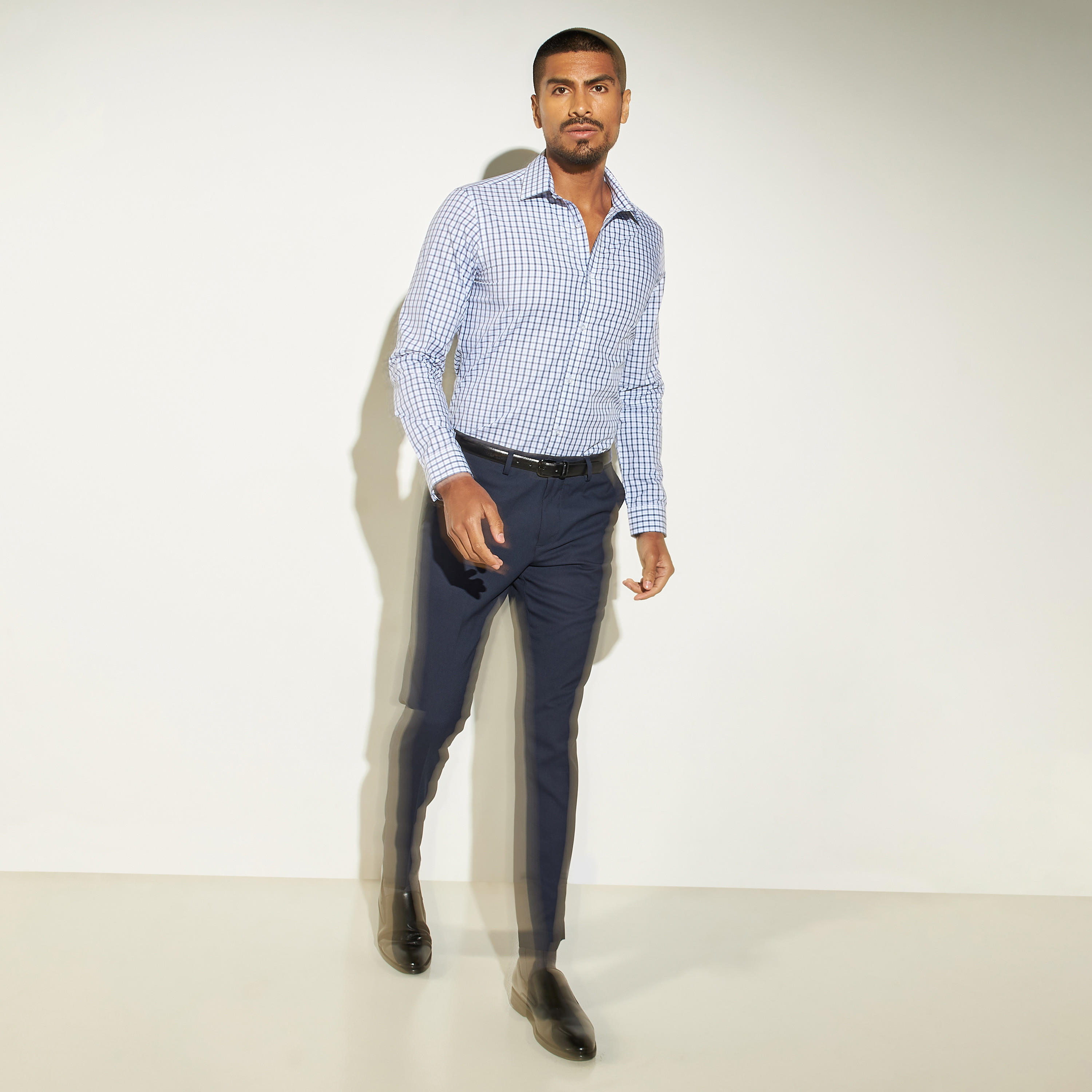 Checked Formal Shirt with Long Sleeves-men-clothing-shirts-image-2