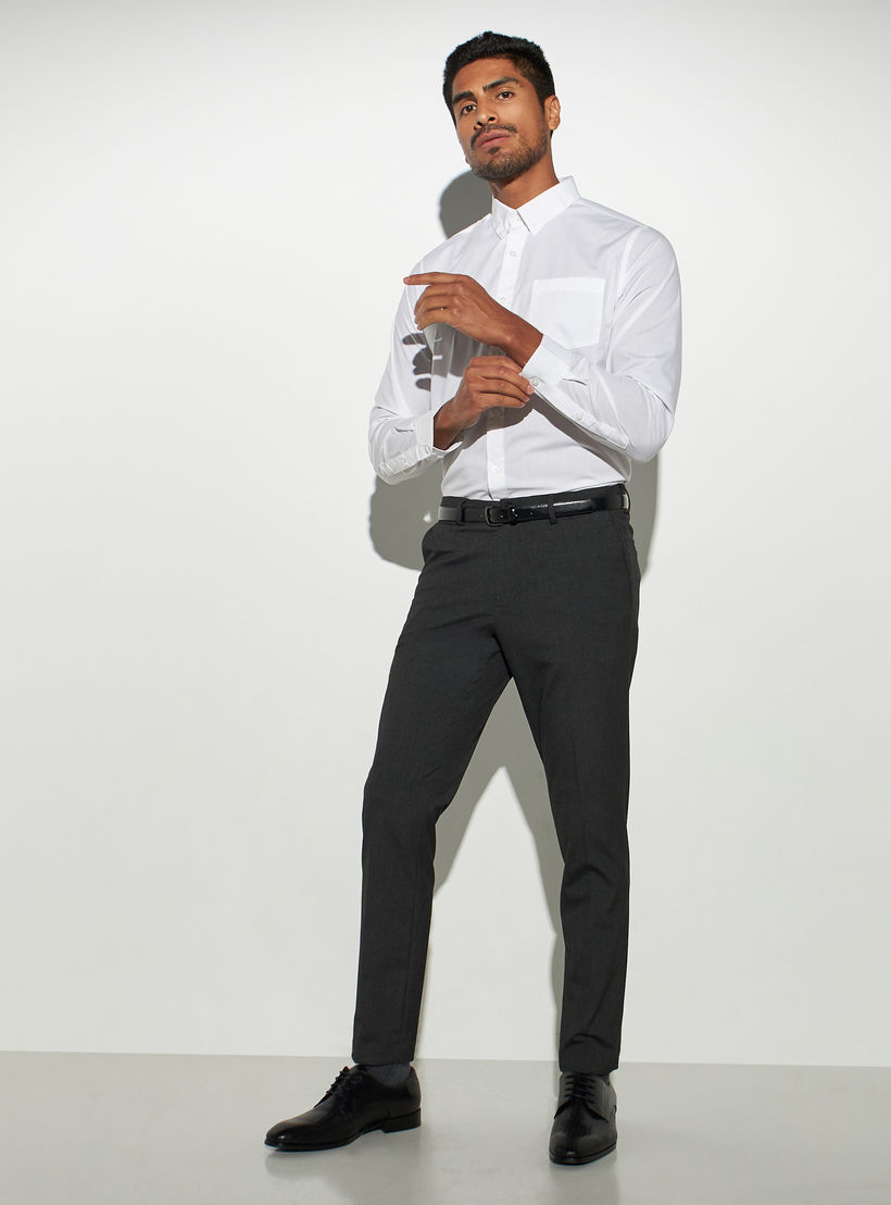 بنطلون رسمي سادة بحزام وجيوب-men-clothing-bottoms-trousersandchinos-trousers-image-3