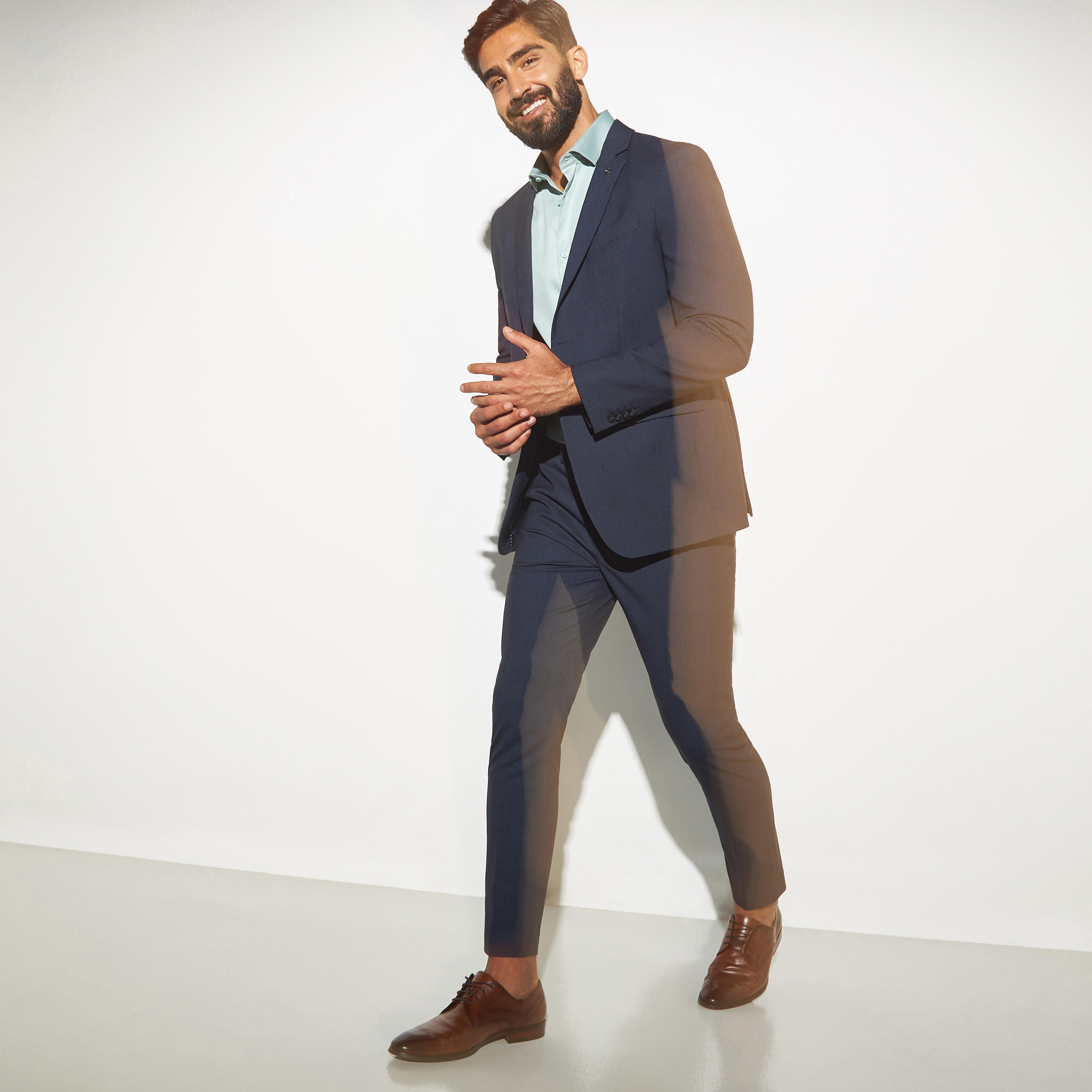 Checked Formal Regular Fit Trousers with Pockets-men-clothing-bottoms-trousersandchinos-trousers-image-4