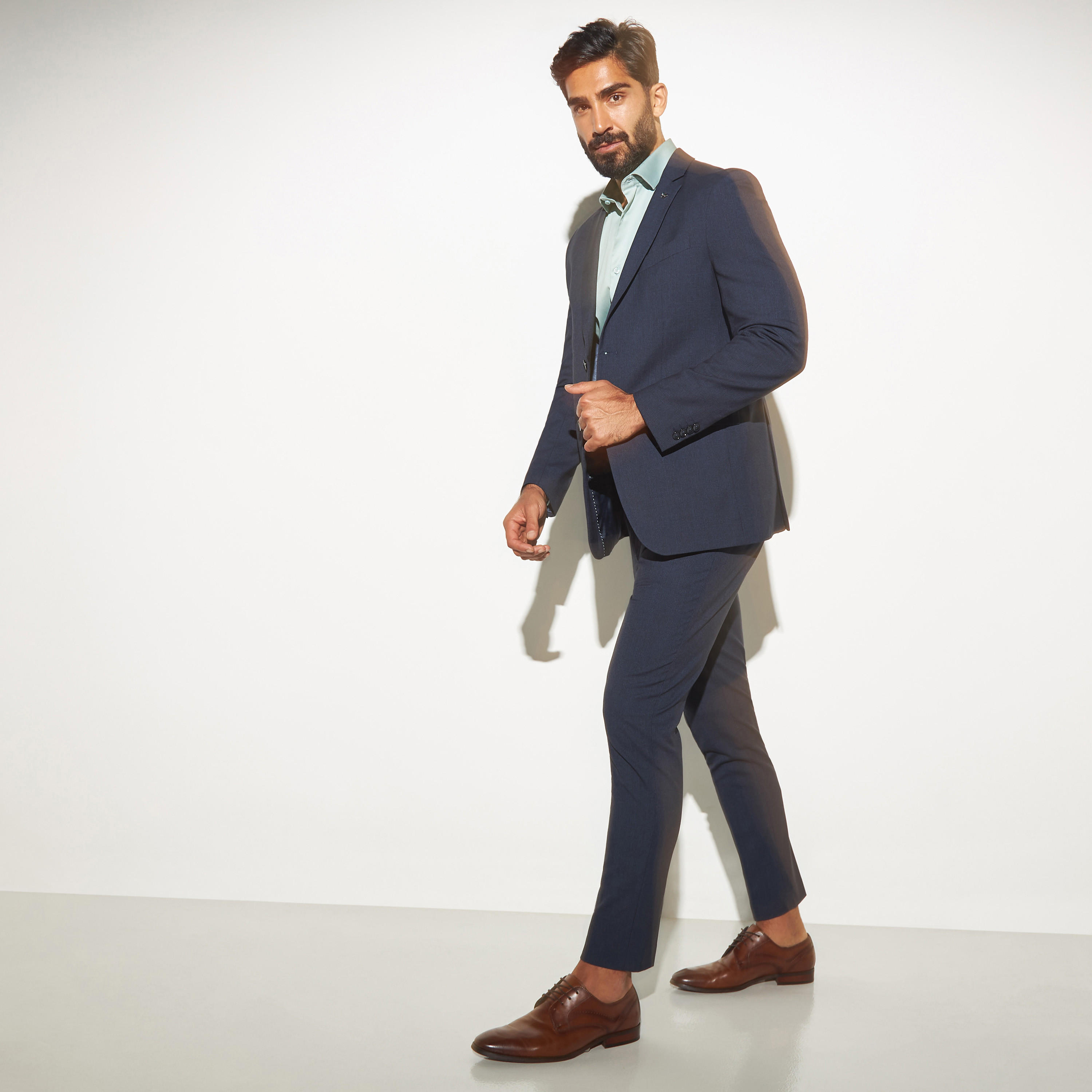 Checked Blazer with Notch Lapel and Pockets-men-winterwear-jacketsandblazers-image-2