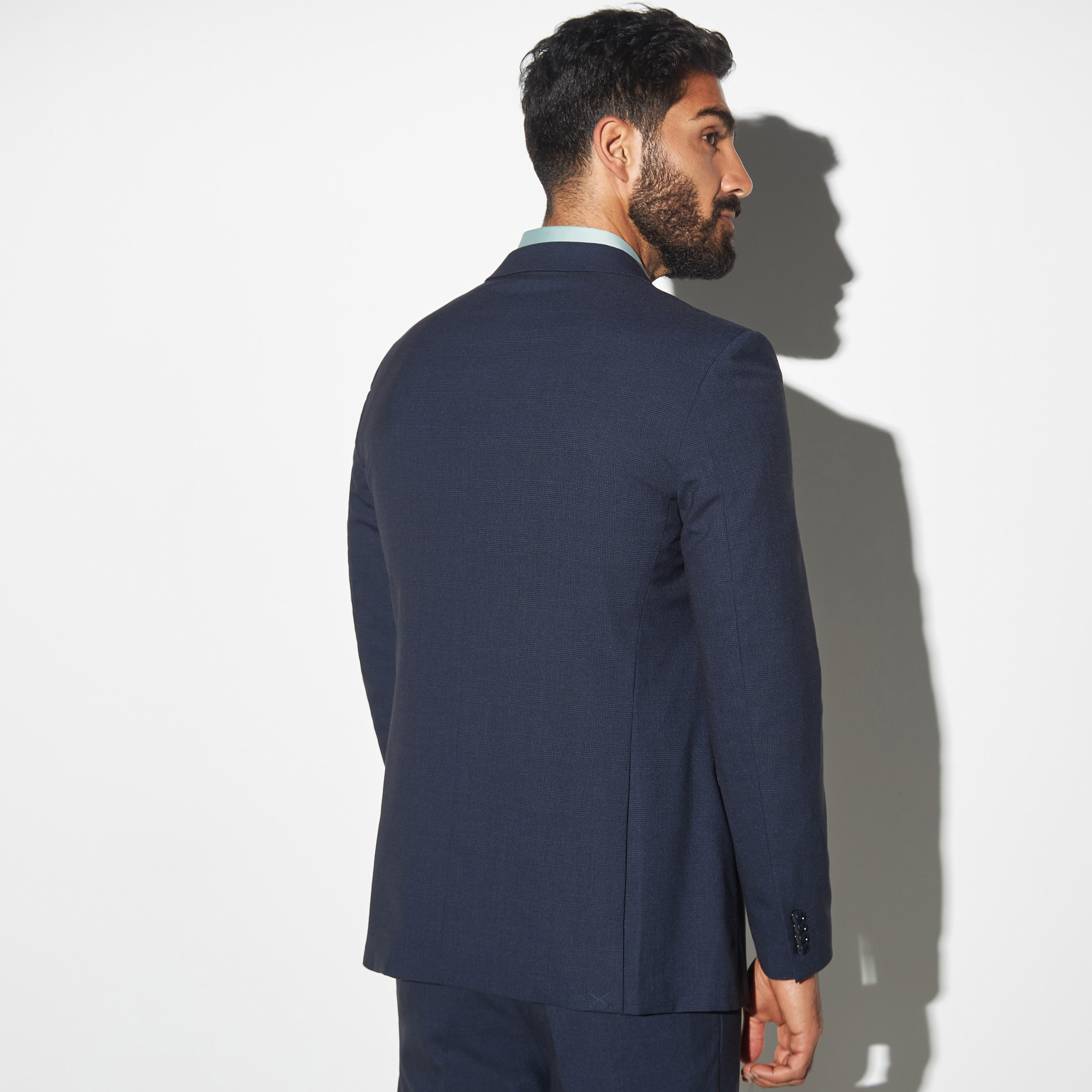 Checked Blazer with Notch Lapel and Pockets-men-winterwear-jacketsandblazers-image-3