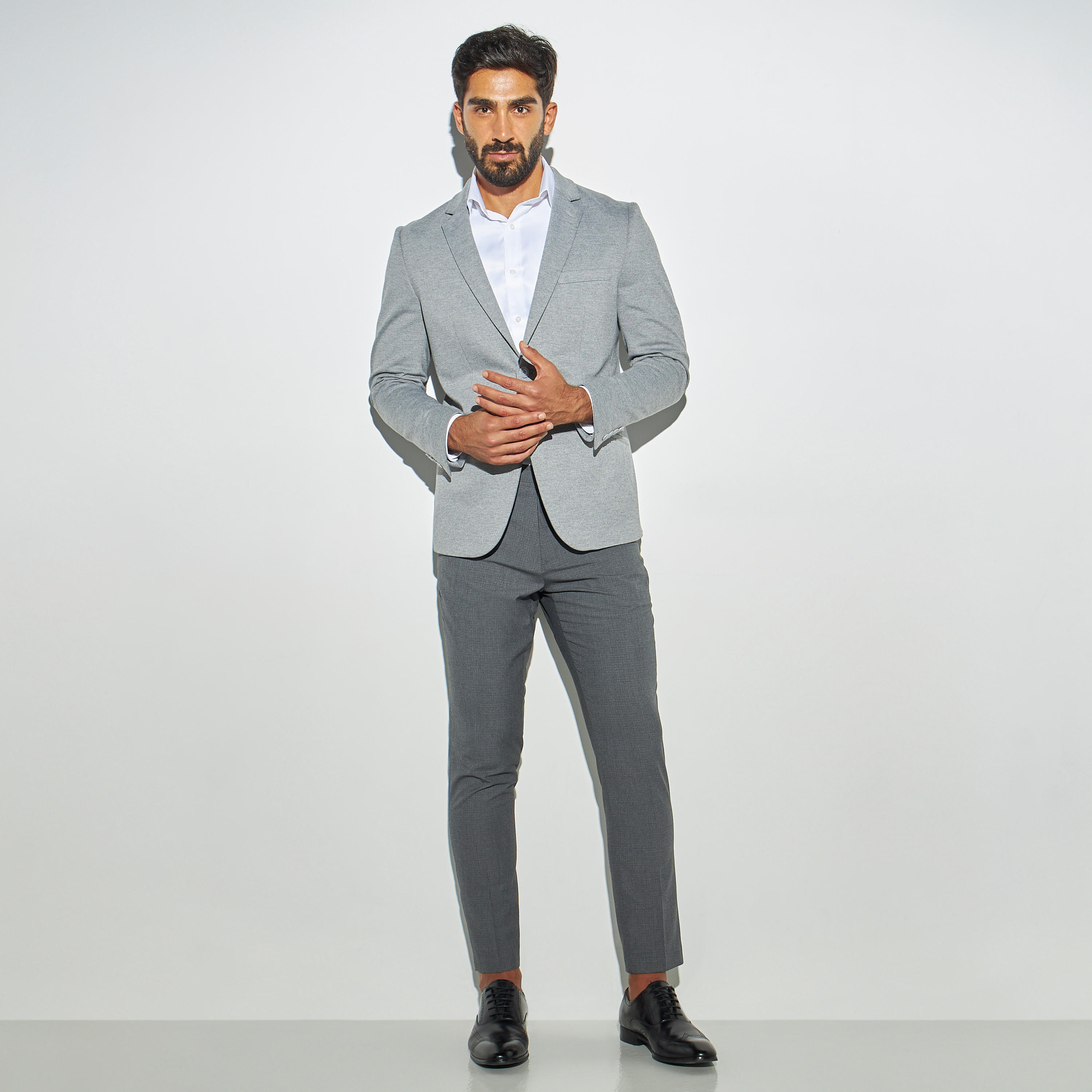 Regular Fit Full Length Textured Trousers with Button Closure-men-clothing-bottoms-trousersandchinos-trousers-image-2