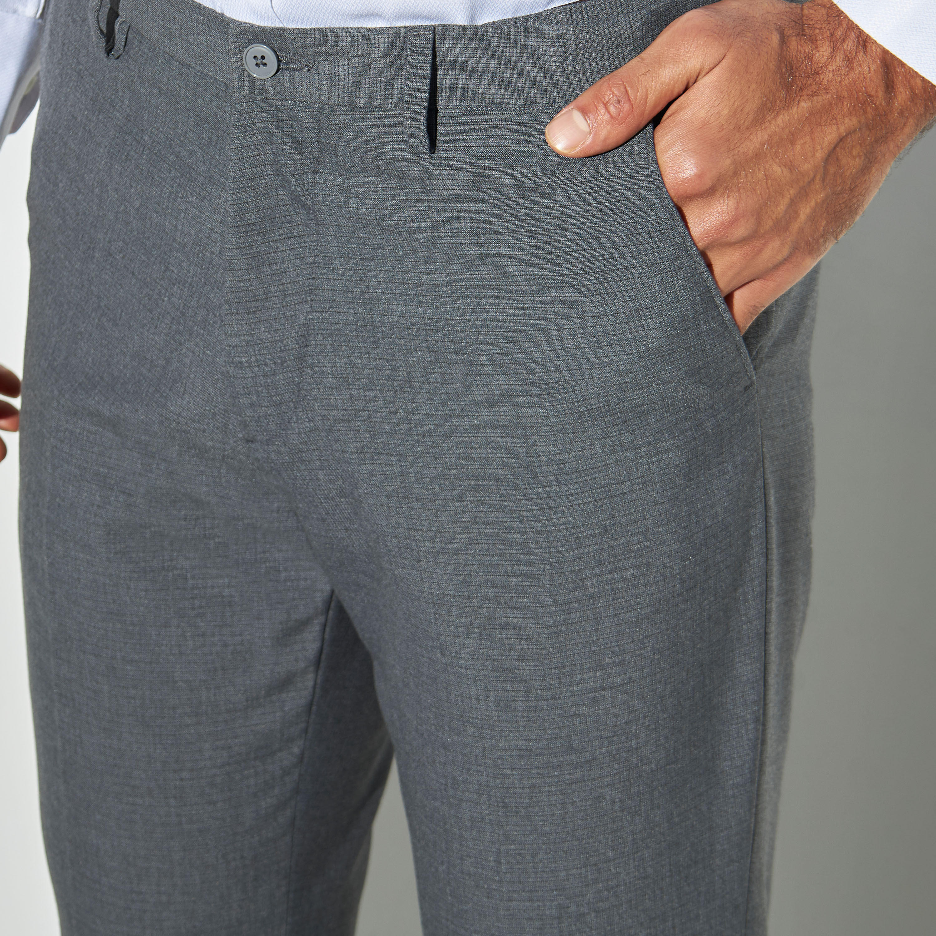 Regular Fit Full Length Textured Trousers with Button Closure-men-clothing-bottoms-trousersandchinos-trousers-image-4