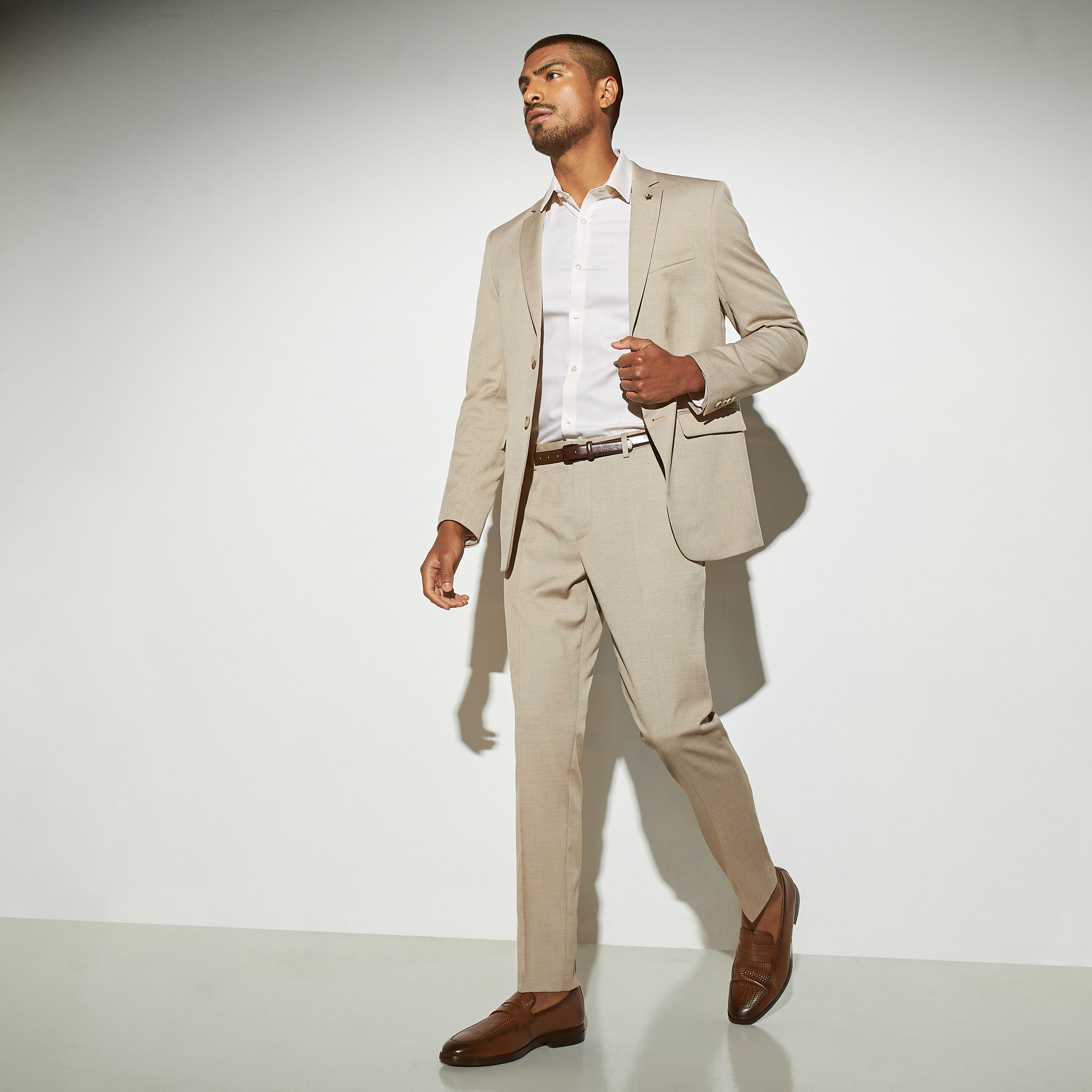 Textured Blazer with Notch Lapel and Pockets-men-winterwear-jacketsandblazers-image-2