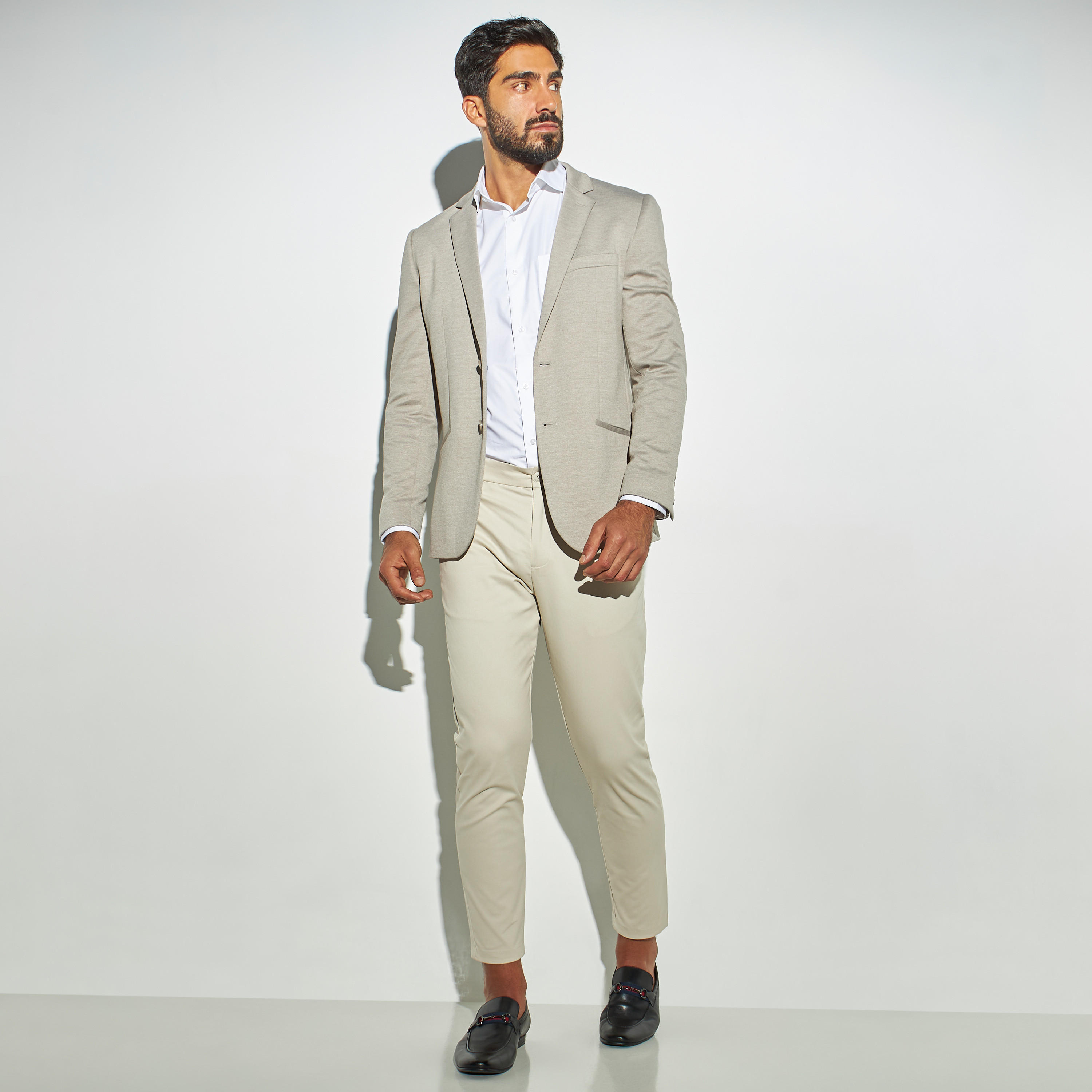 Textured Formal Shirt with Long Sleeves and Pocket-men-clothing-shirts-image-2