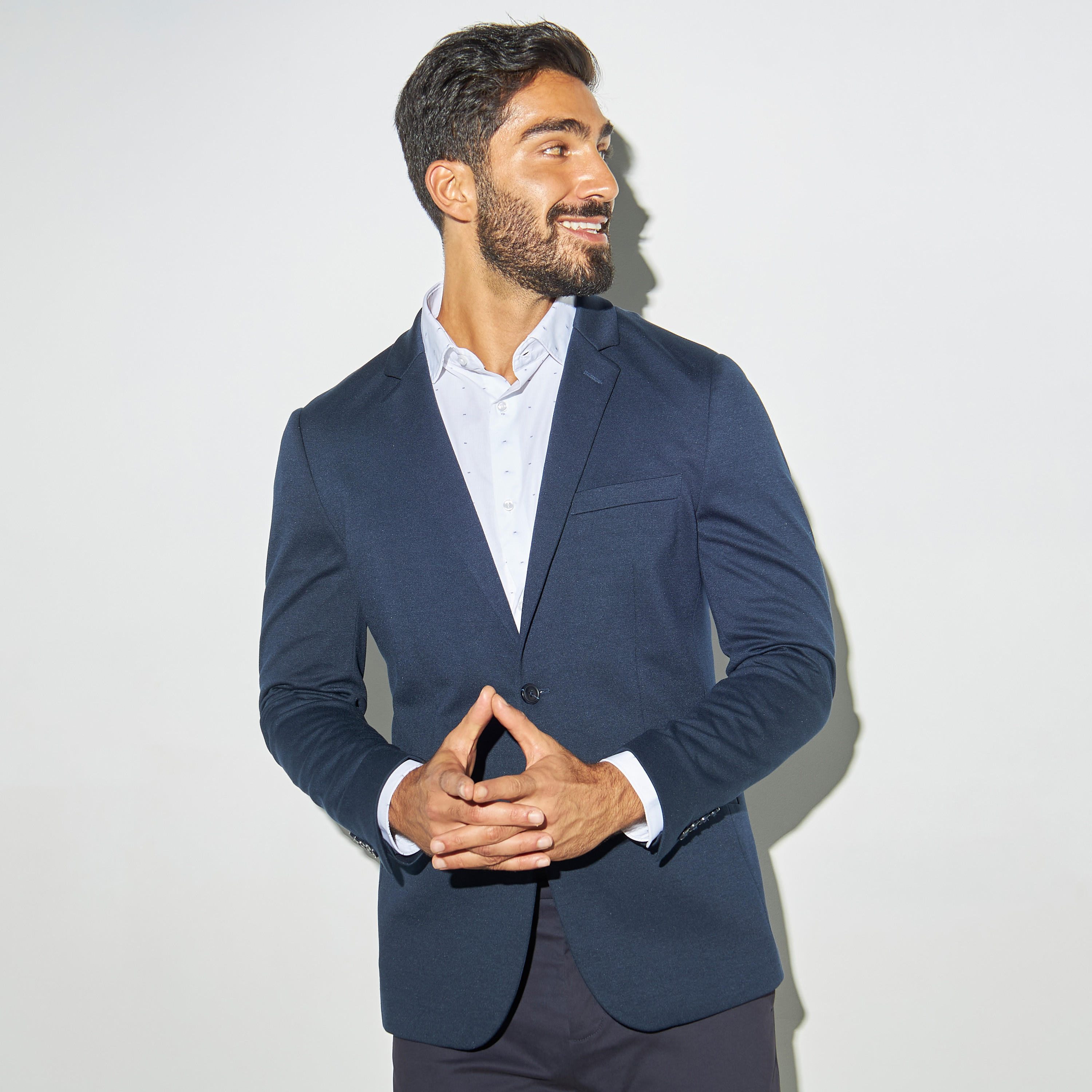 Solid Blazer with Notch Lapel and Pockets-men-winterwear-jacketsandblazers-image-1