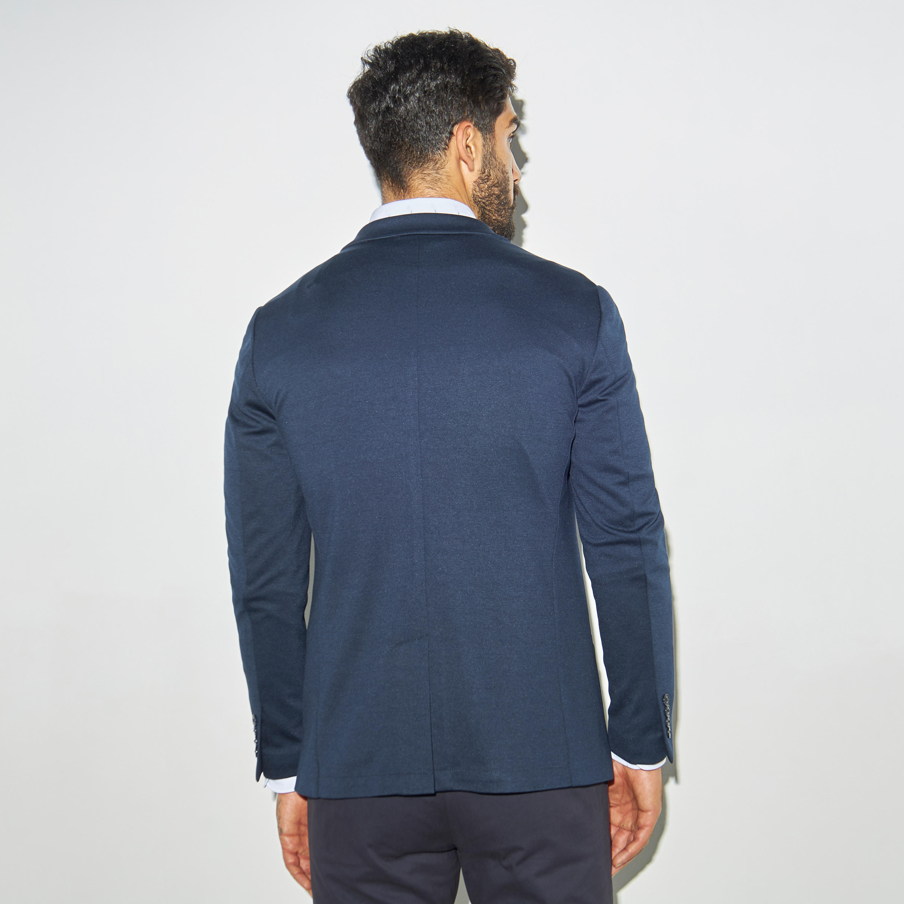 Solid Blazer with Notch Lapel and Pockets-men-winterwear-jacketsandblazers-image-3