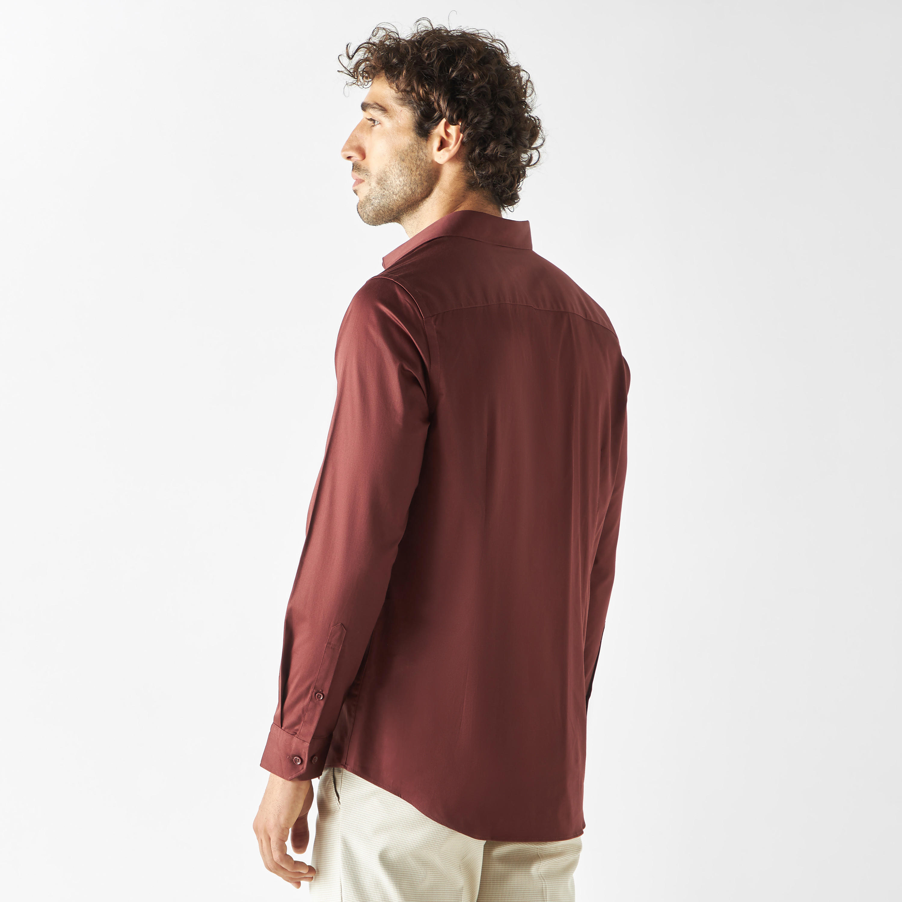 Slim Fit Solid Shirt with Long Sleeves-men-clothing-shirts-image-3