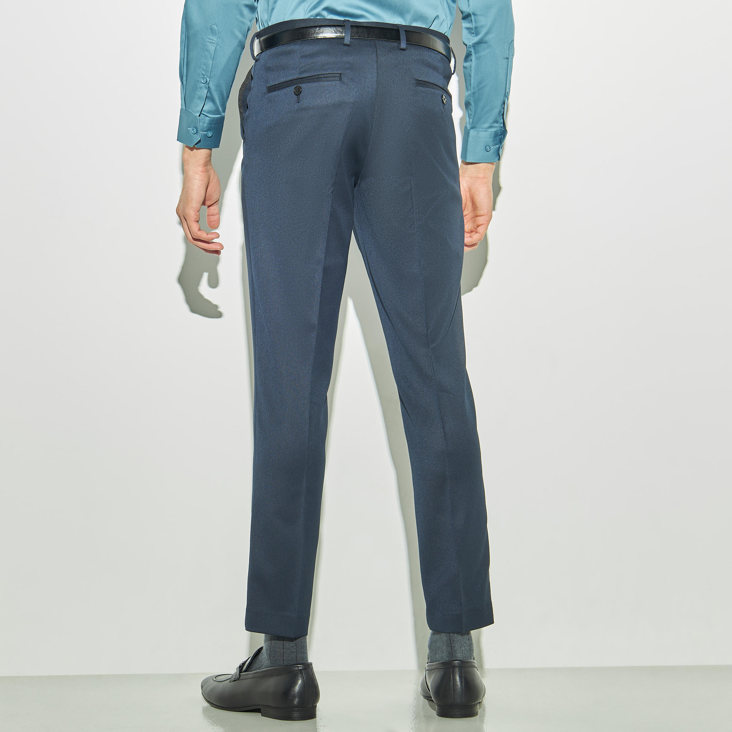 بنطلون رسمي سادة بجيوب وحزام-men-clothing-bottoms-trousersandchinos-trousers-image-2
