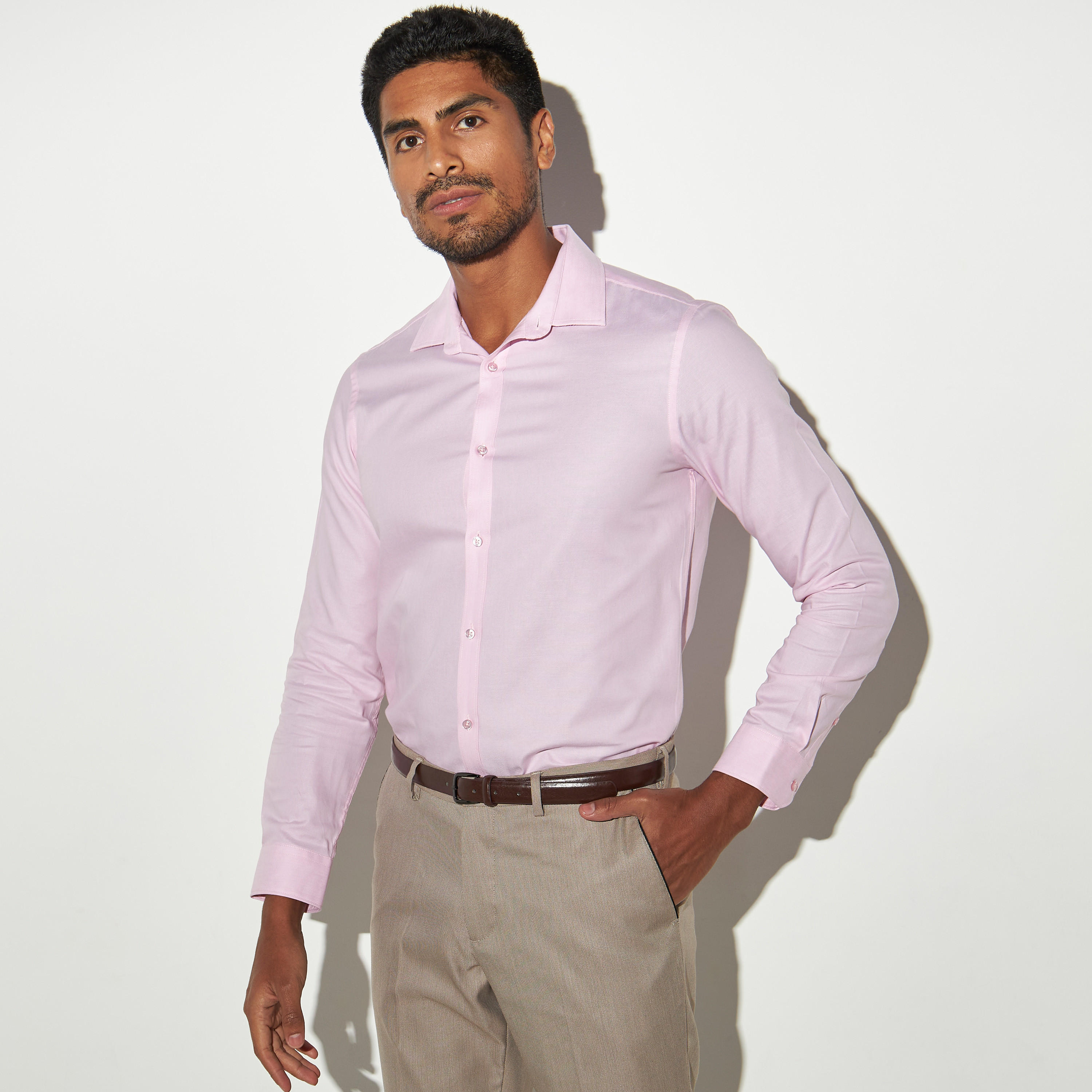 Solid Formal Oxford Shirt with Long Sleeves-men-clothing-shirts-image-1