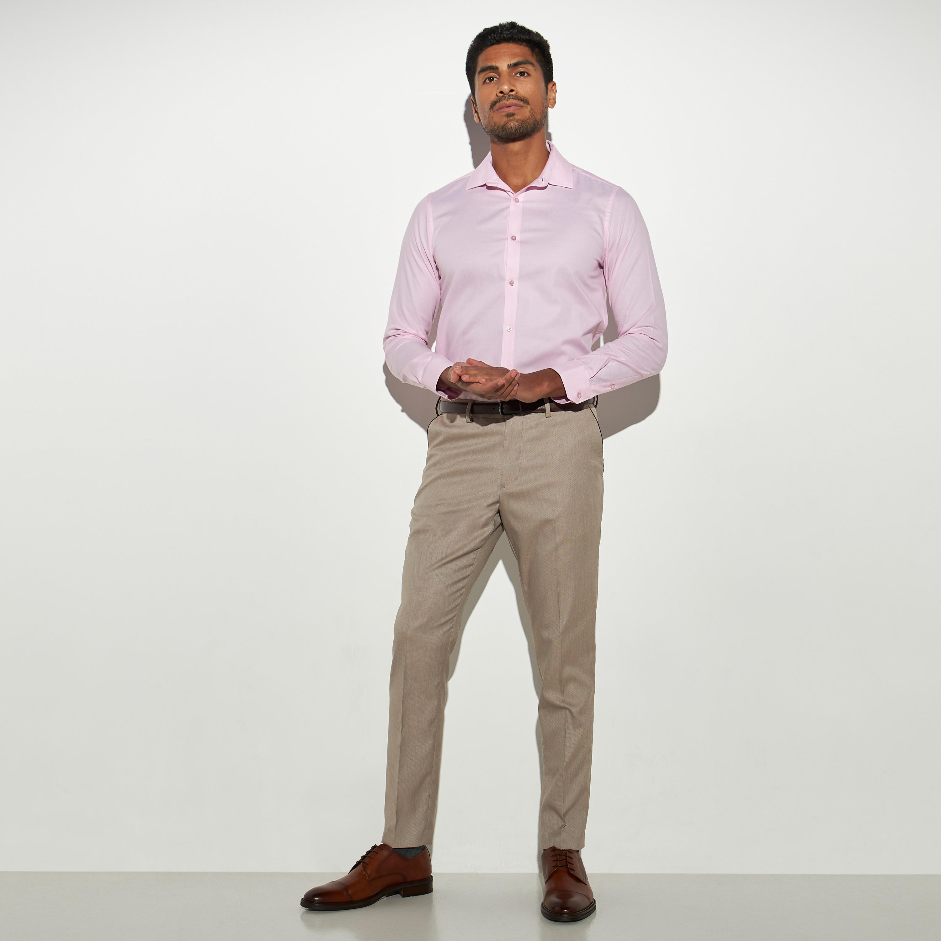 Solid Formal Oxford Shirt with Long Sleeves-men-clothing-shirts-image-2