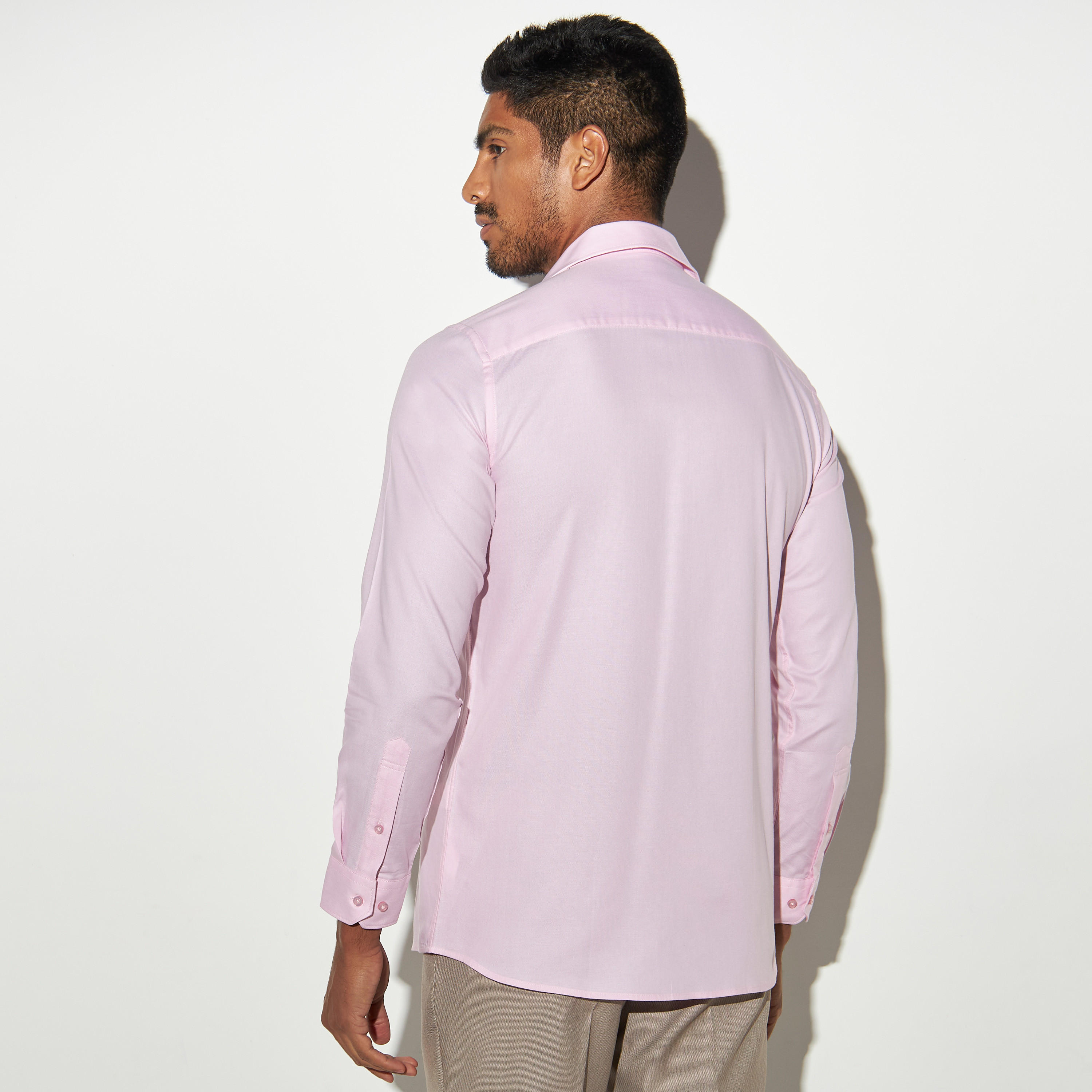 Solid Formal Oxford Shirt with Long Sleeves-men-clothing-shirts-image-3