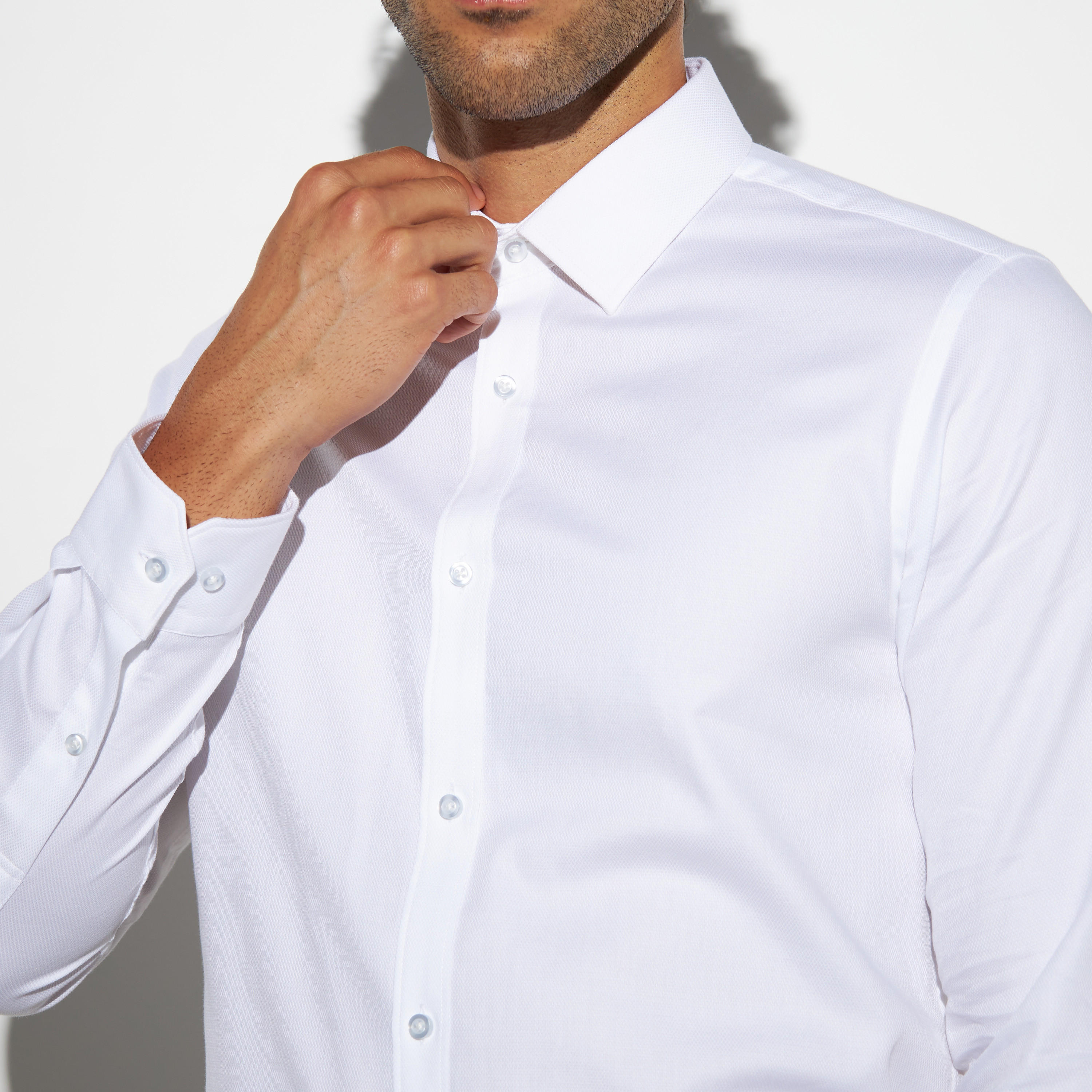 قميص تويل سادة بأكمام طويلة-men-clothing-shirts-image-4