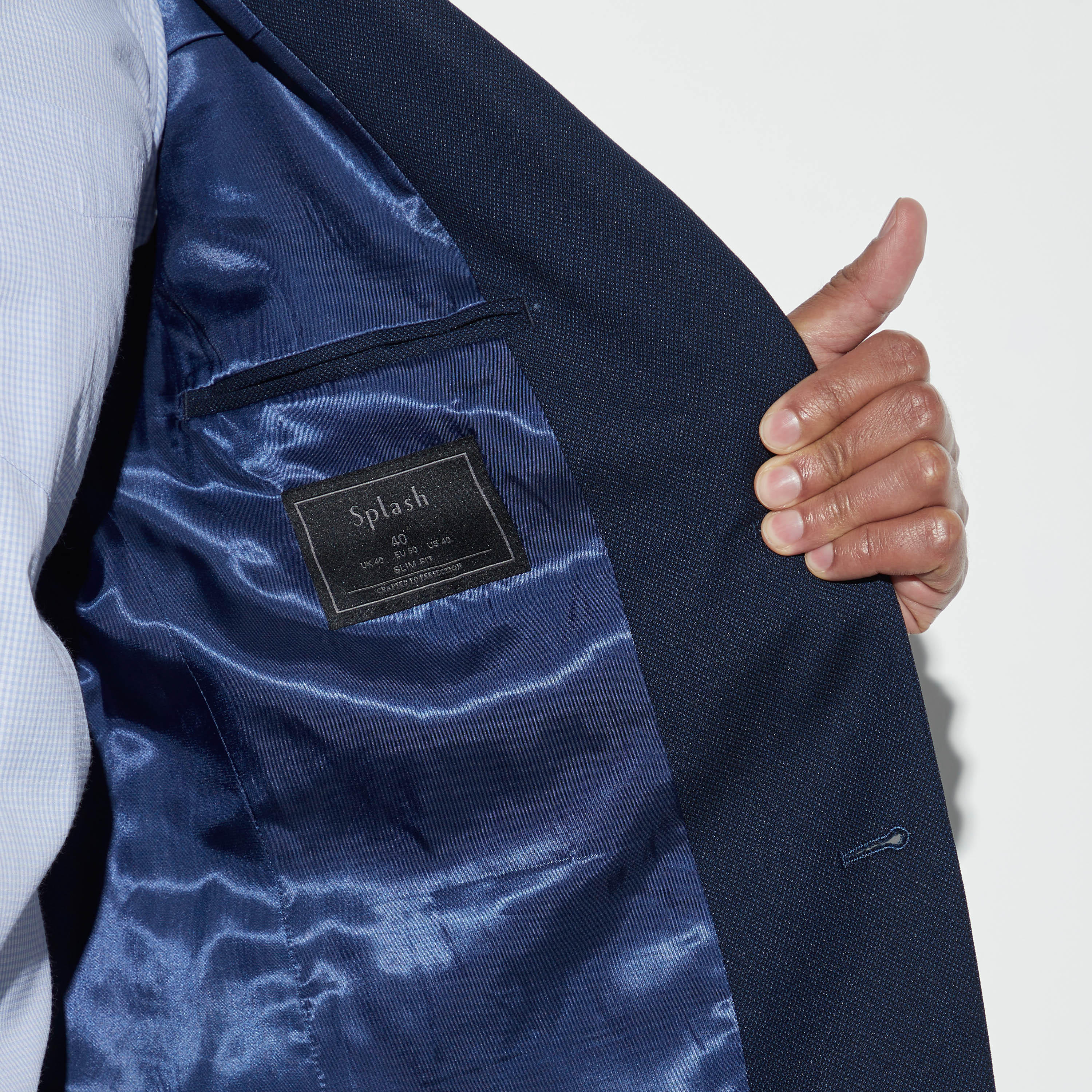 بليزر دوبي بارز الملمس بياقة مطوية وجيوب بطية-men-winterwear-jacketsandblazers-image-5