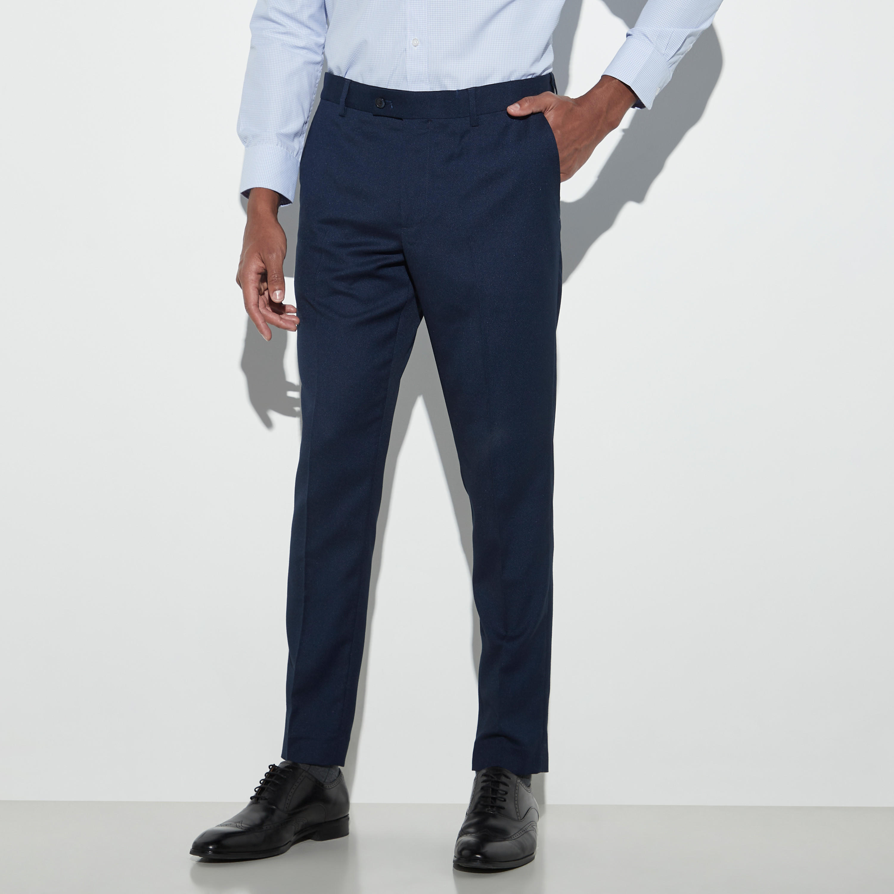 Solid Dobby Formal Trousers with Pockets-men-clothing-bottoms-trousersandchinos-trousers-image-1