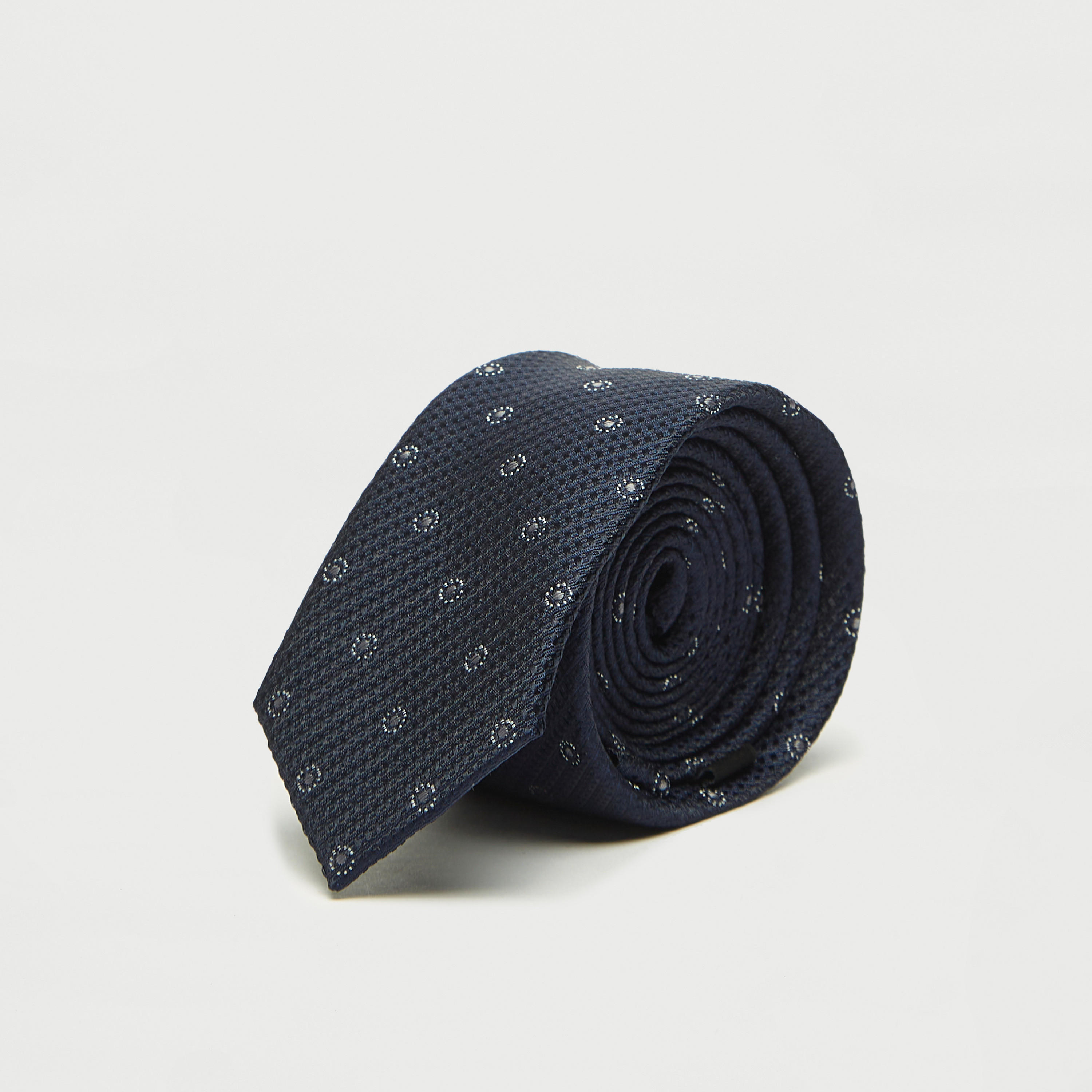 Dots Textured Formal Tie with Keeper Loop-men-tiesandcufflinks-pocketsquares-image-2