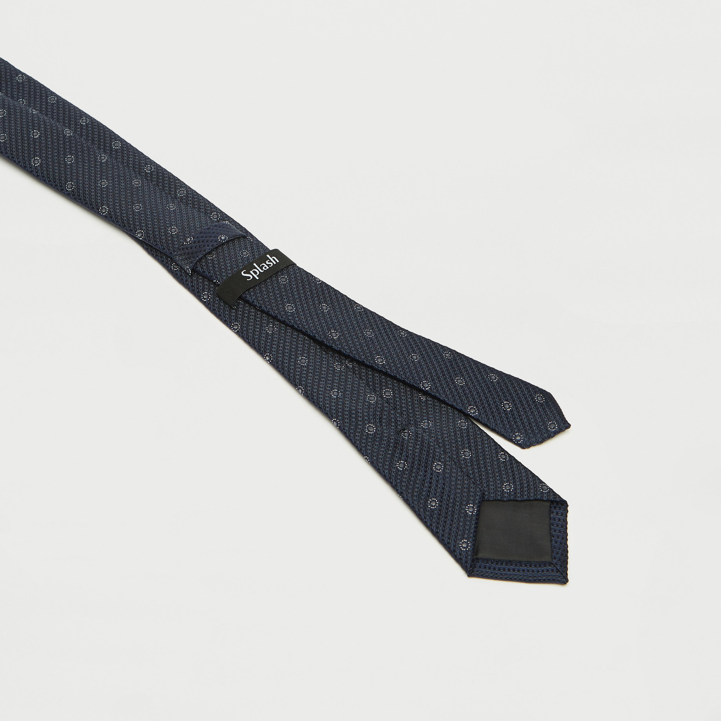 Dots Textured Formal Tie with Keeper Loop-men-tiesandcufflinks-pocketsquares-image-3