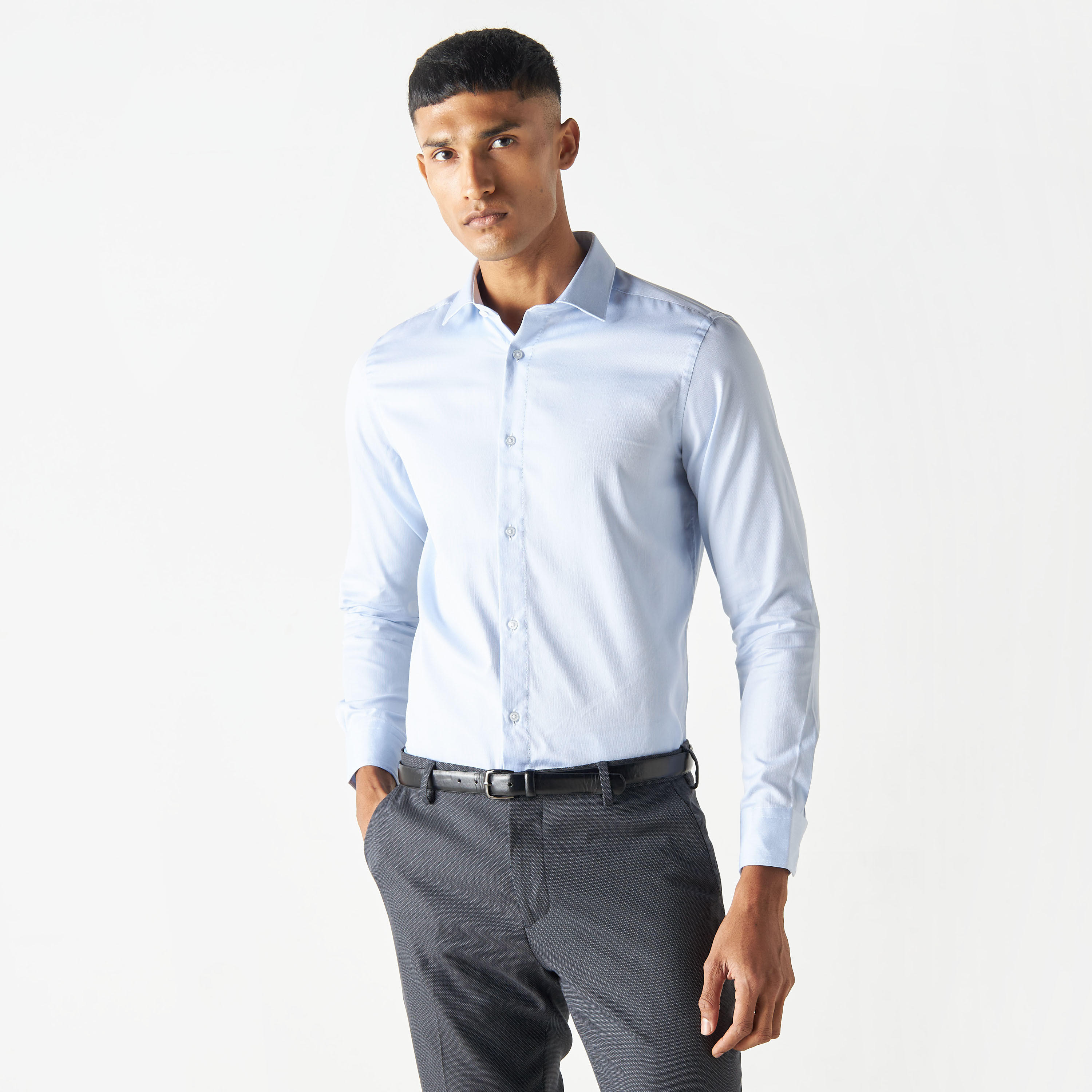 قميص رسمي بقصّة سليم بأكمام طويلة-men-clothing-shirts-image-1