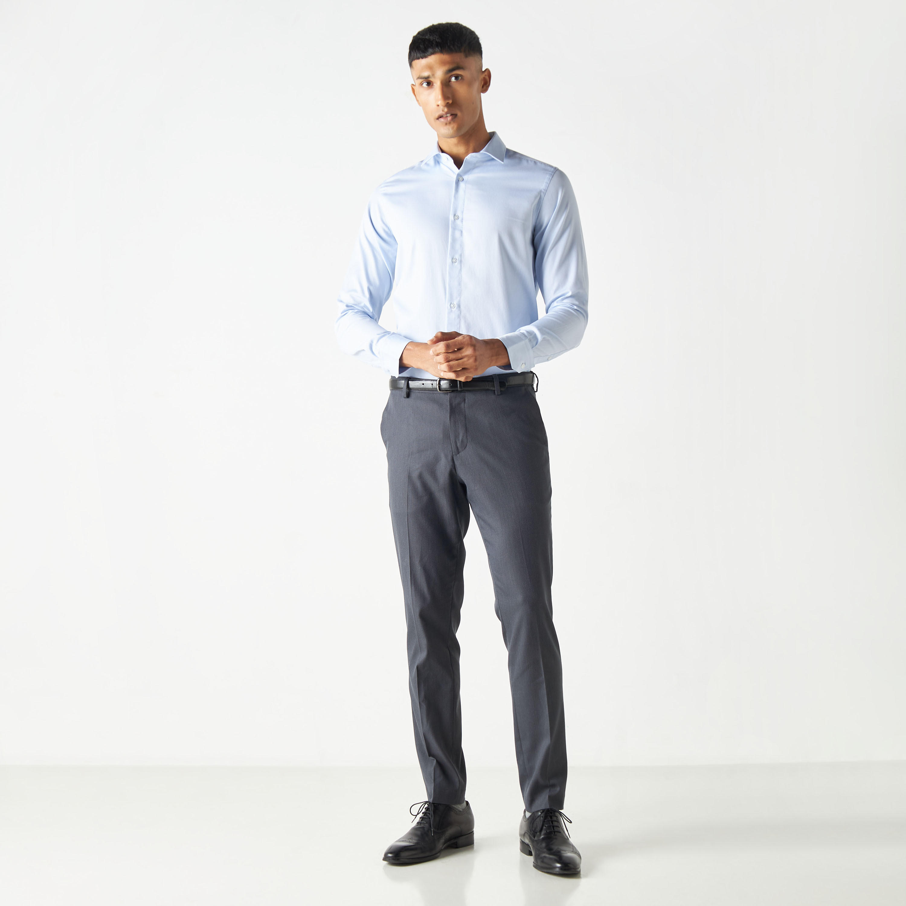 قميص رسمي بقصّة سليم بأكمام طويلة-men-clothing-shirts-image-2