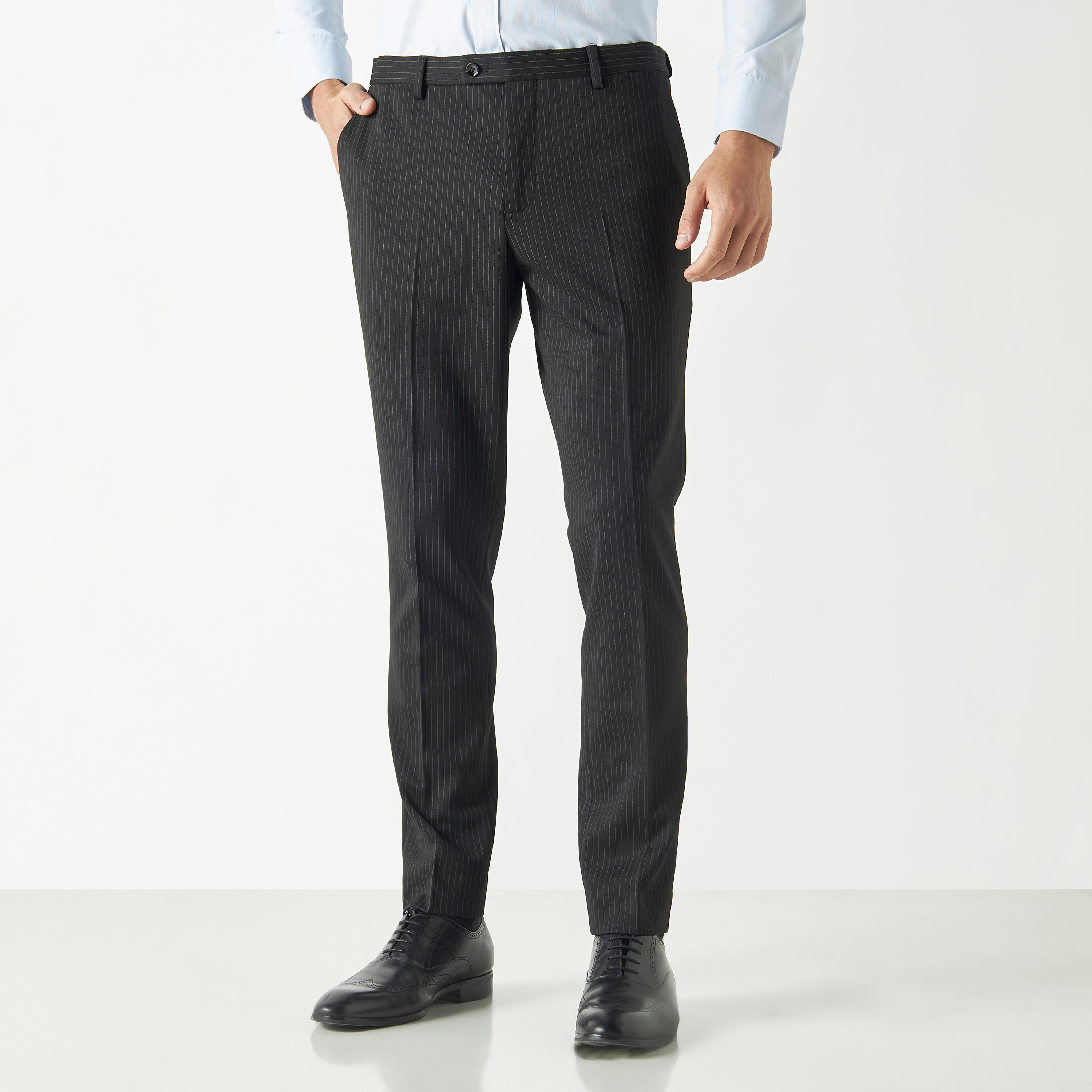 Slim Fit Stripes Pants with Pockets-men-clothing-bottoms-trousersandchinos-trousers-image-1