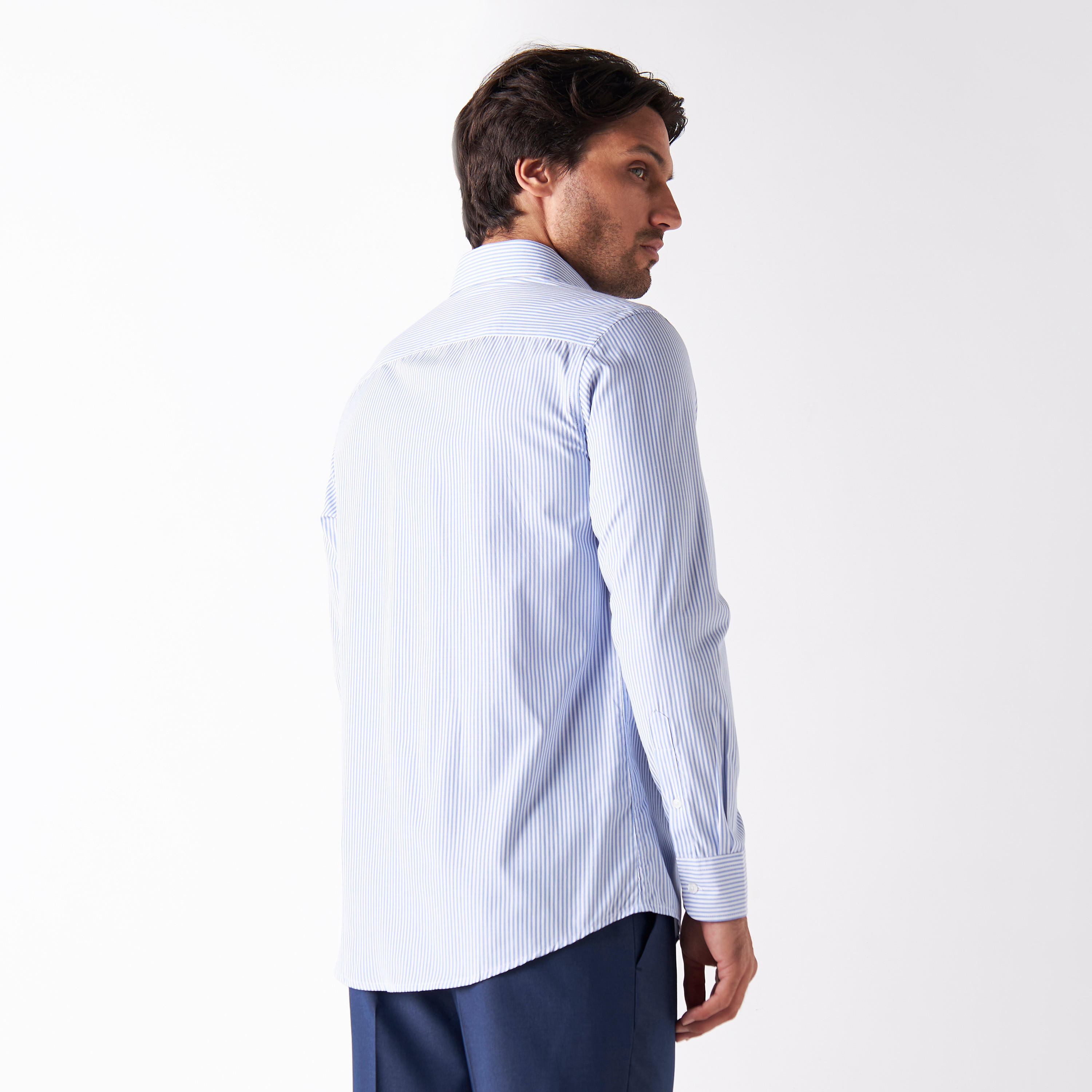 Easy Iron Striped Formal Shirt with Pocket and Long Sleeves-men-clothing-shirts-image-3