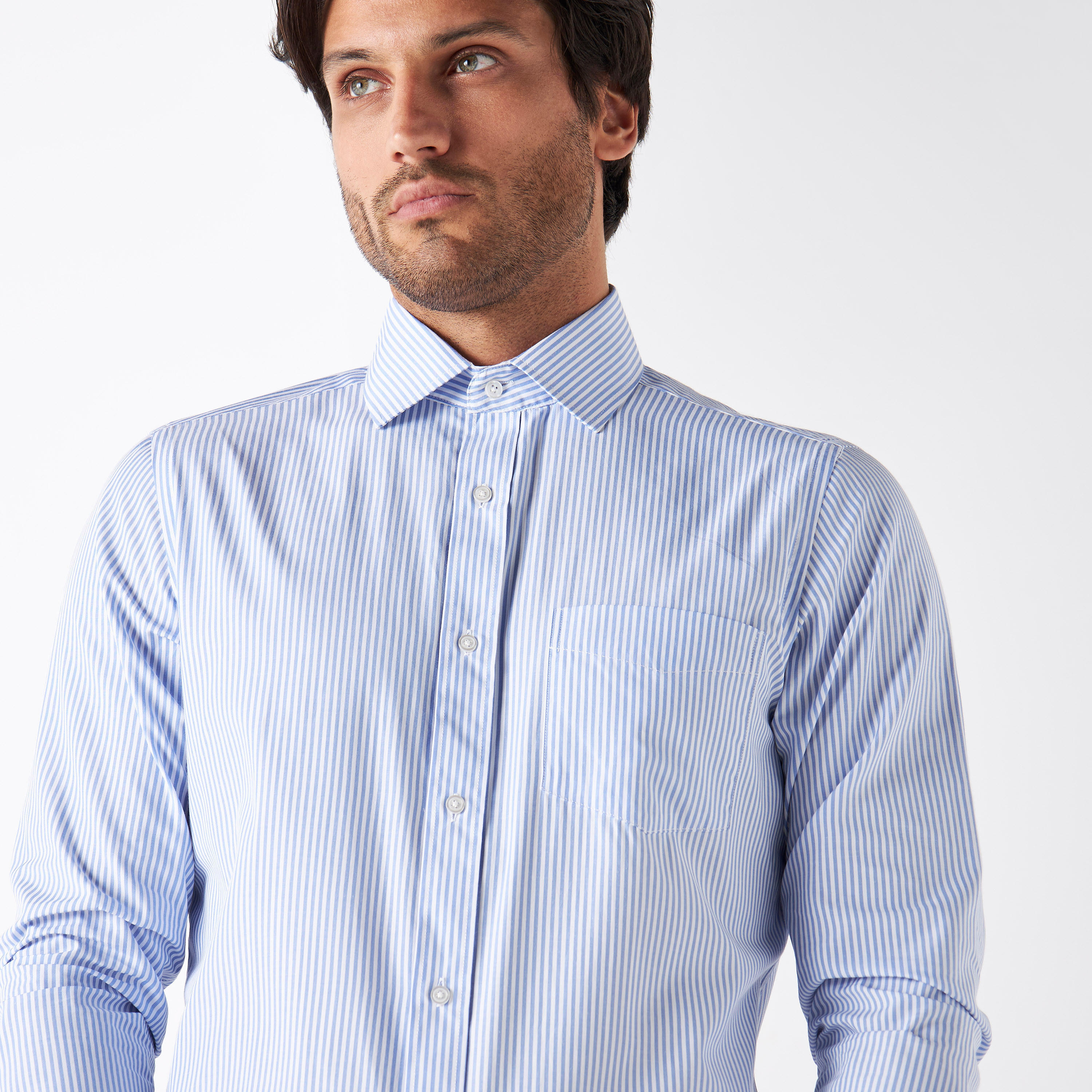 Easy Iron Striped Formal Shirt with Pocket and Long Sleeves-men-clothing-shirts-image-4