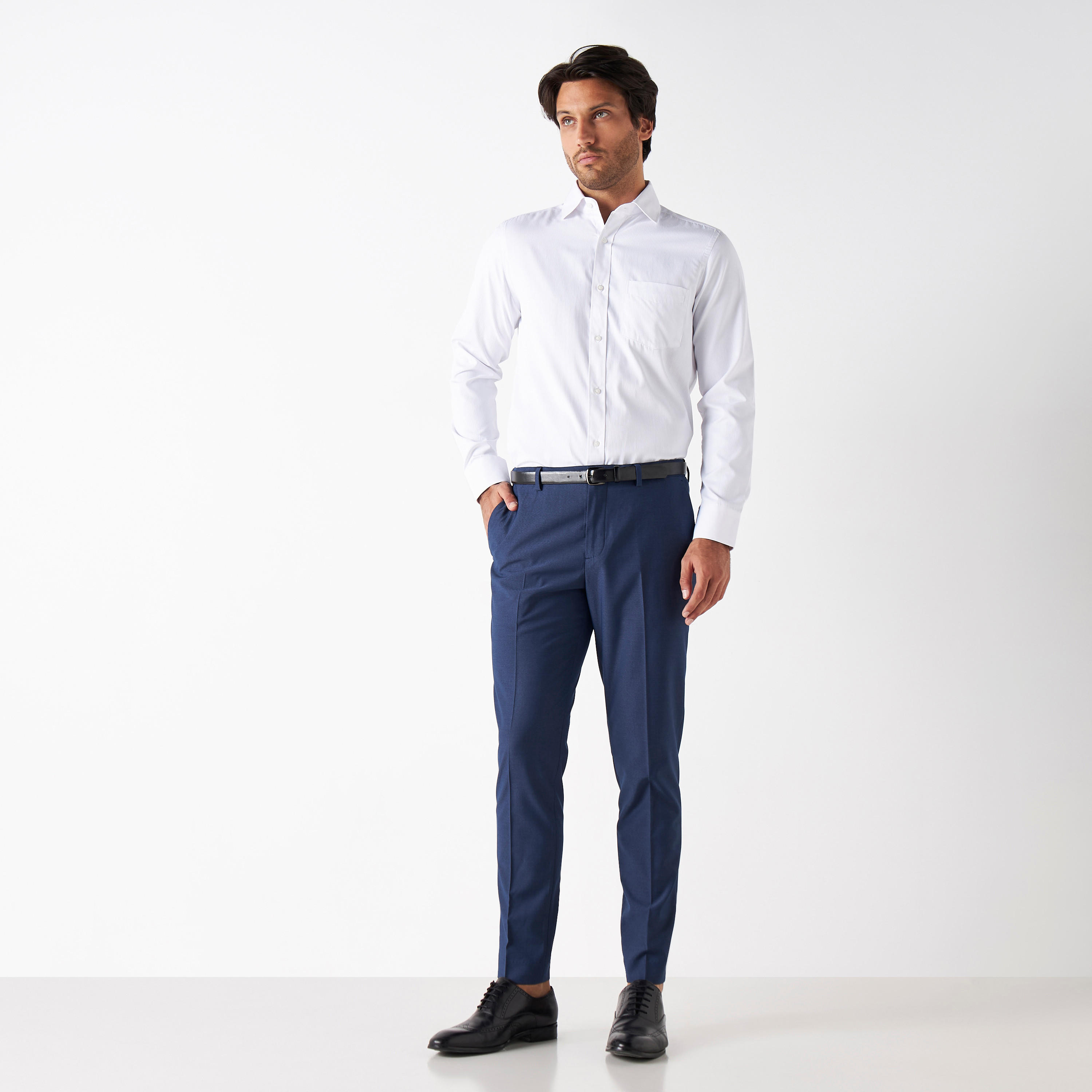 Easy Iron Striped Formal Shirt with Pocket and Long Sleeves-men-clothing-shirts-image-7