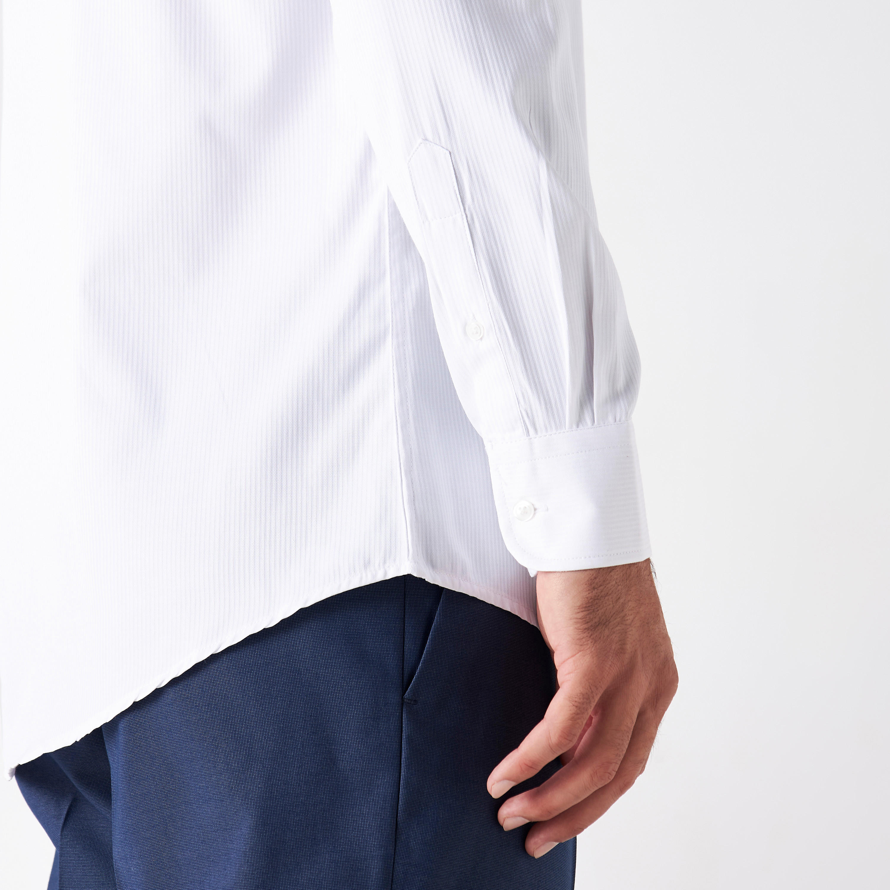 Easy Iron Striped Formal Shirt with Pocket and Long Sleeves-men-clothing-shirts-image-9