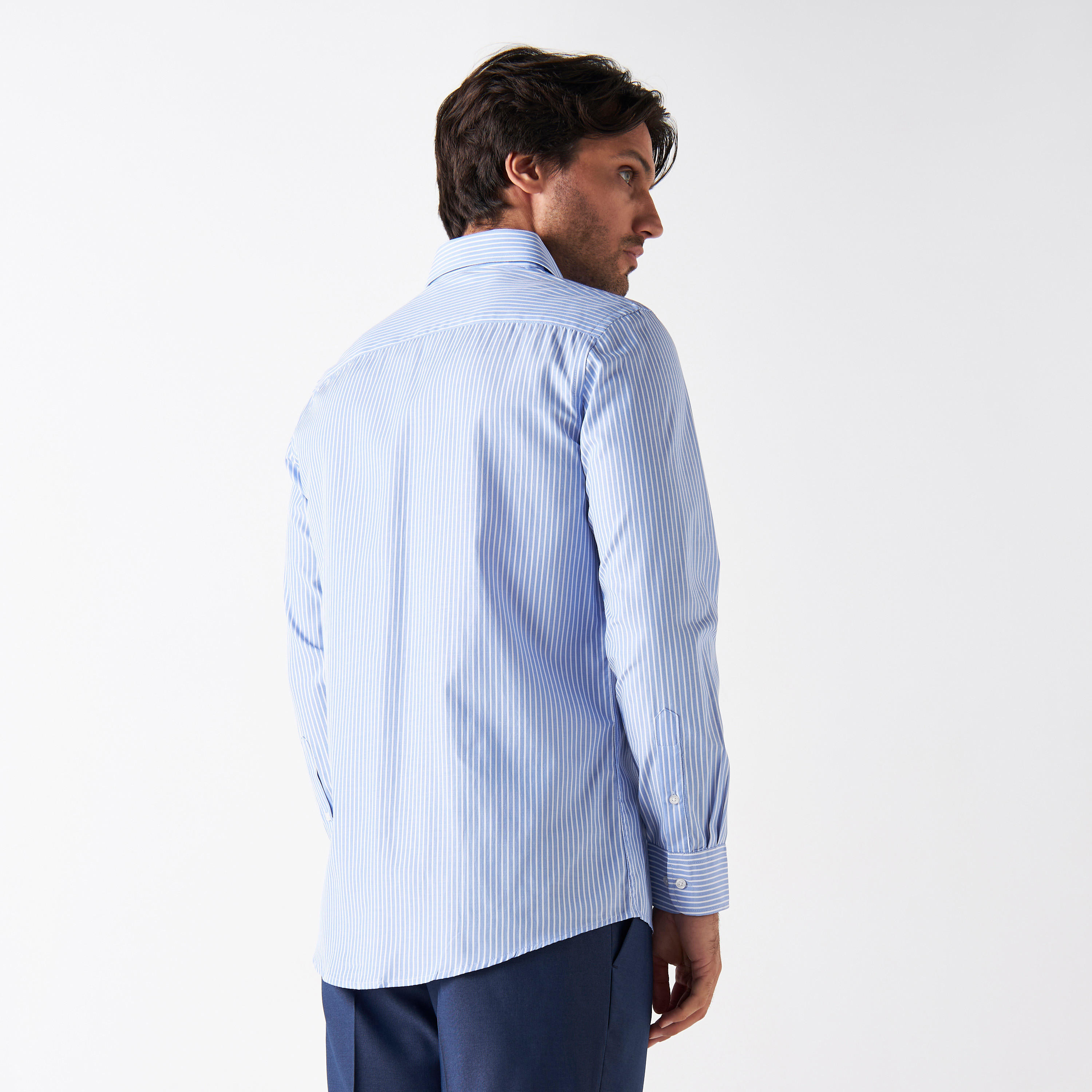 Easy Iron Striped Formal Shirt with Pocket and Long Sleeves-men-clothing-shirts-image-13