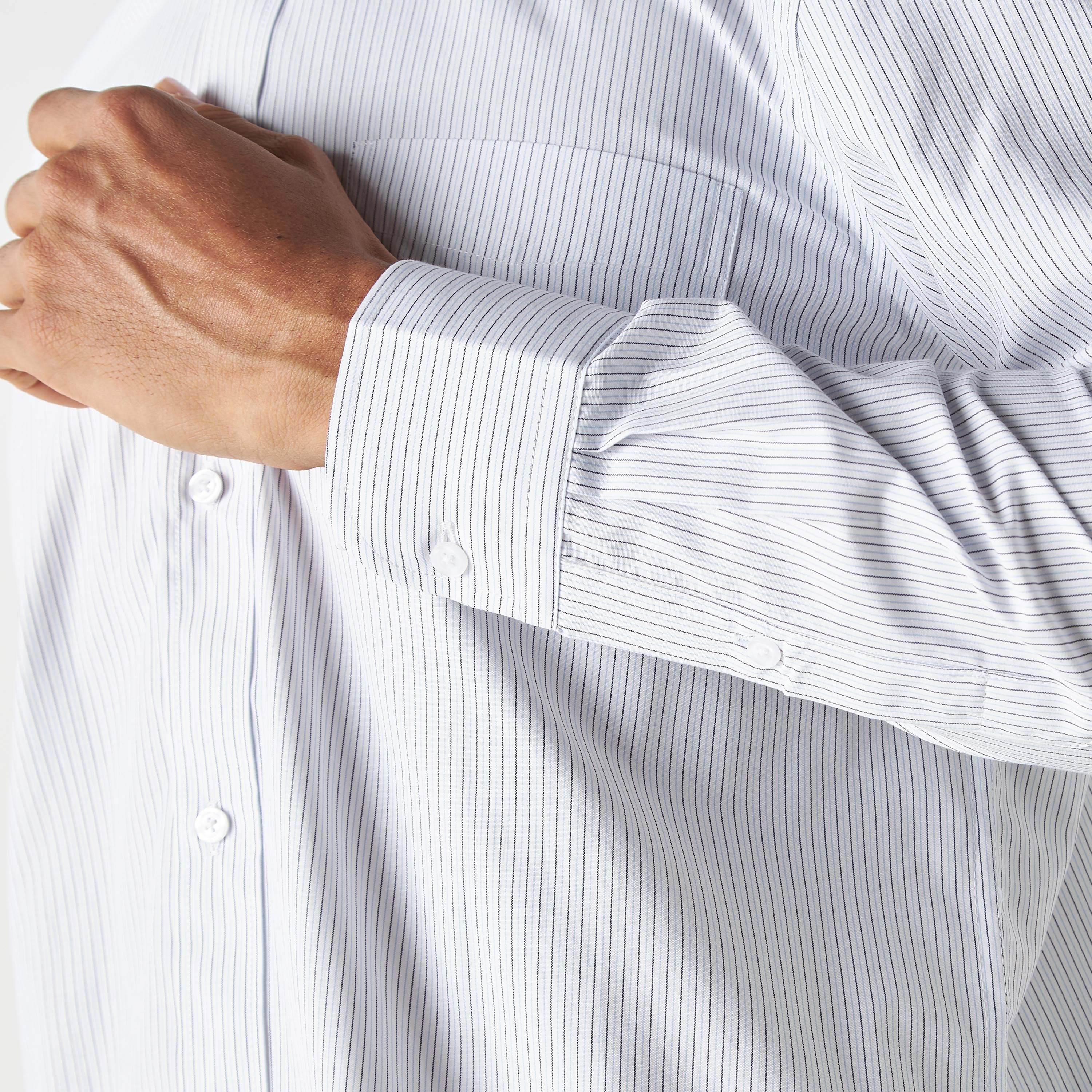 Easy Iron Striped Formal Shirt with Pocket and Long Sleeves-men-clothing-shirts-image-24