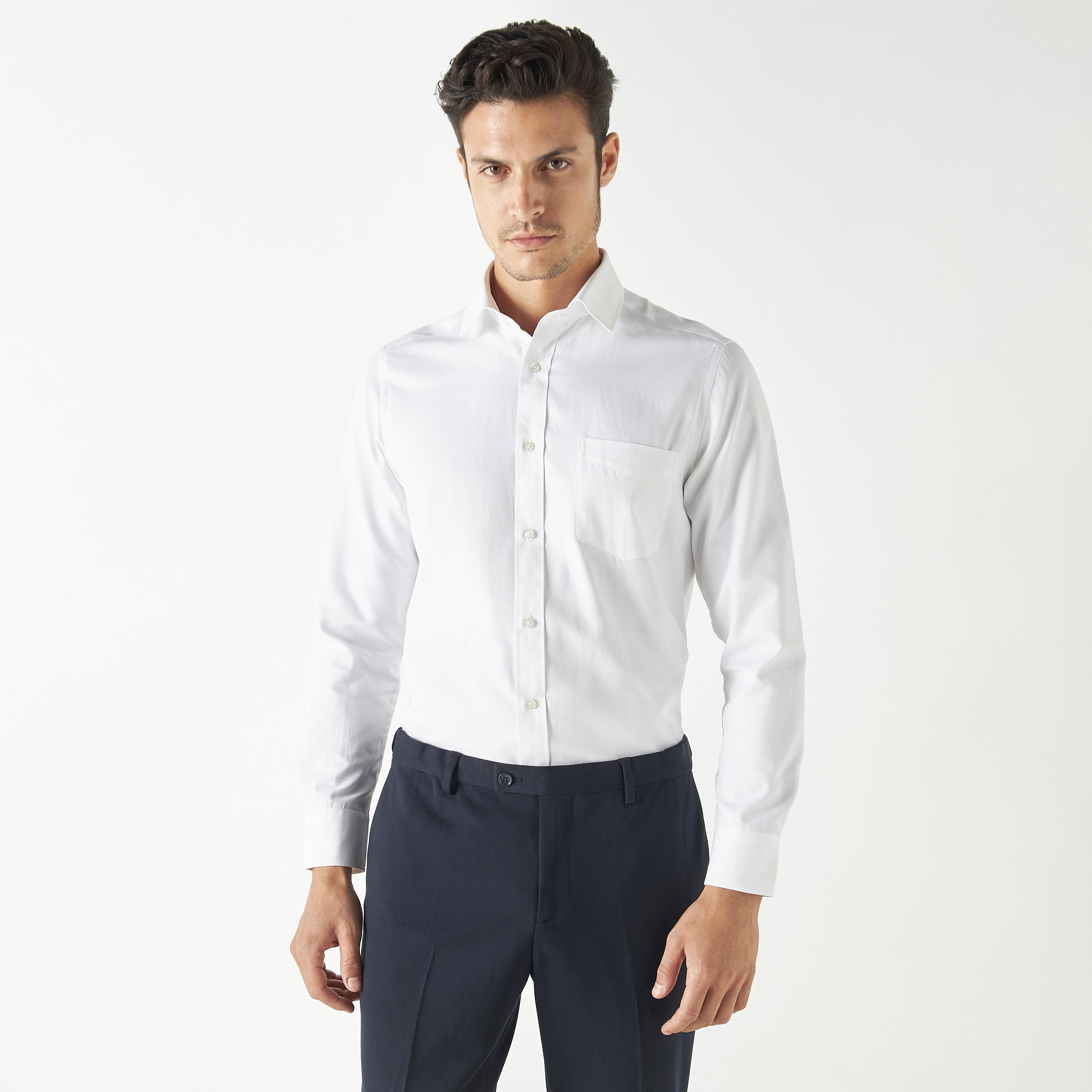 Textured Shirt with Pocket and Long Sleeves-men-clothing-shirts-image-5
