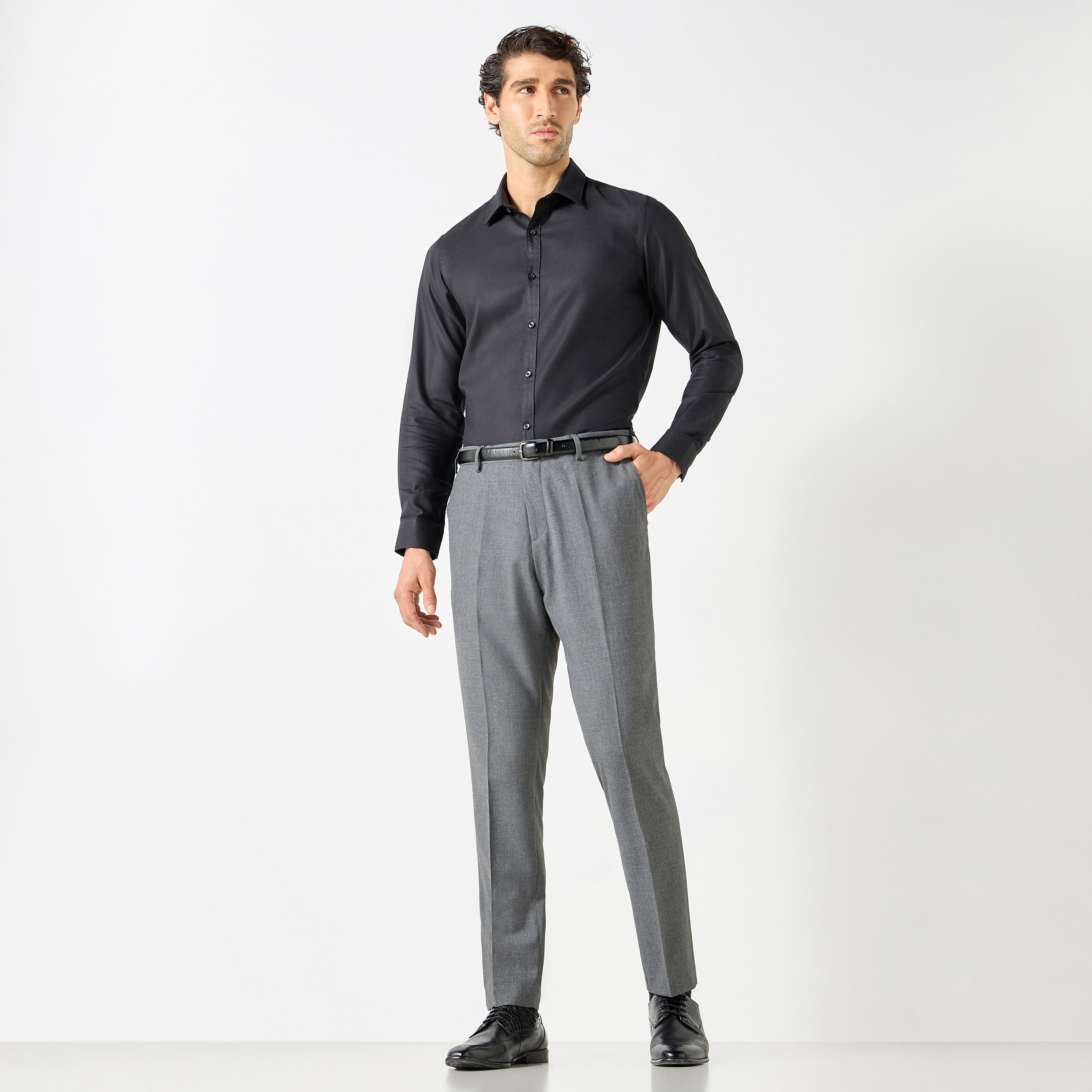 قميص بارز الملمس بأكمام طَويلة-men-clothing-shirts-image-2
