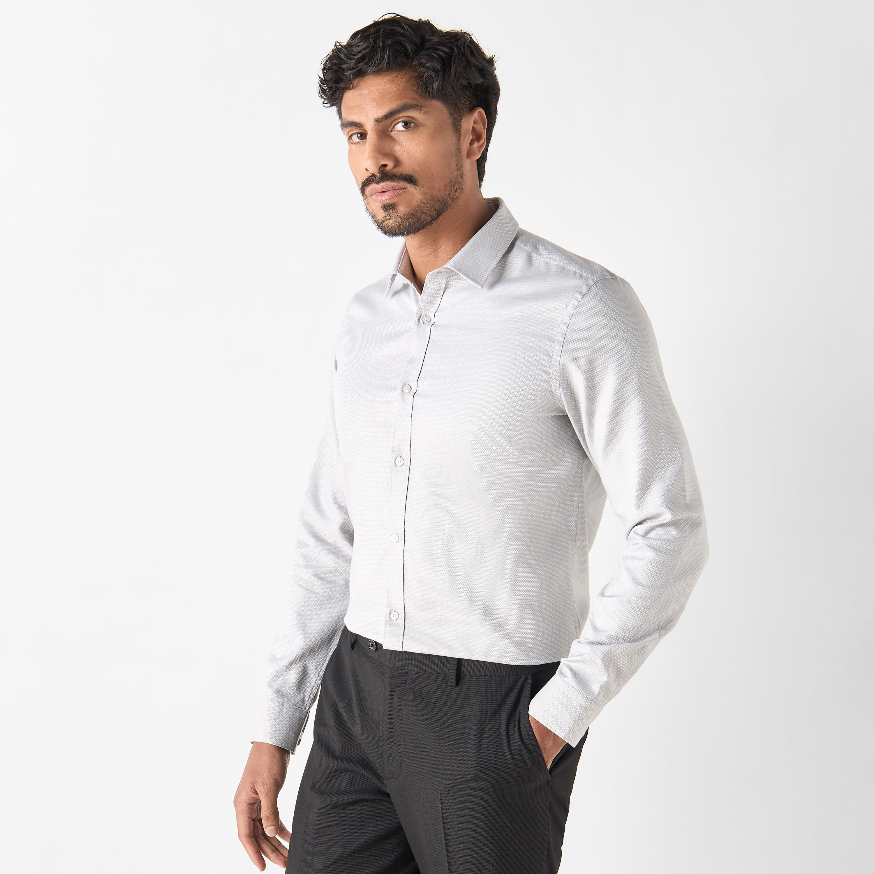 قميص بارز الملمس بأكمام طَويلة-men-clothing-shirts-image-11