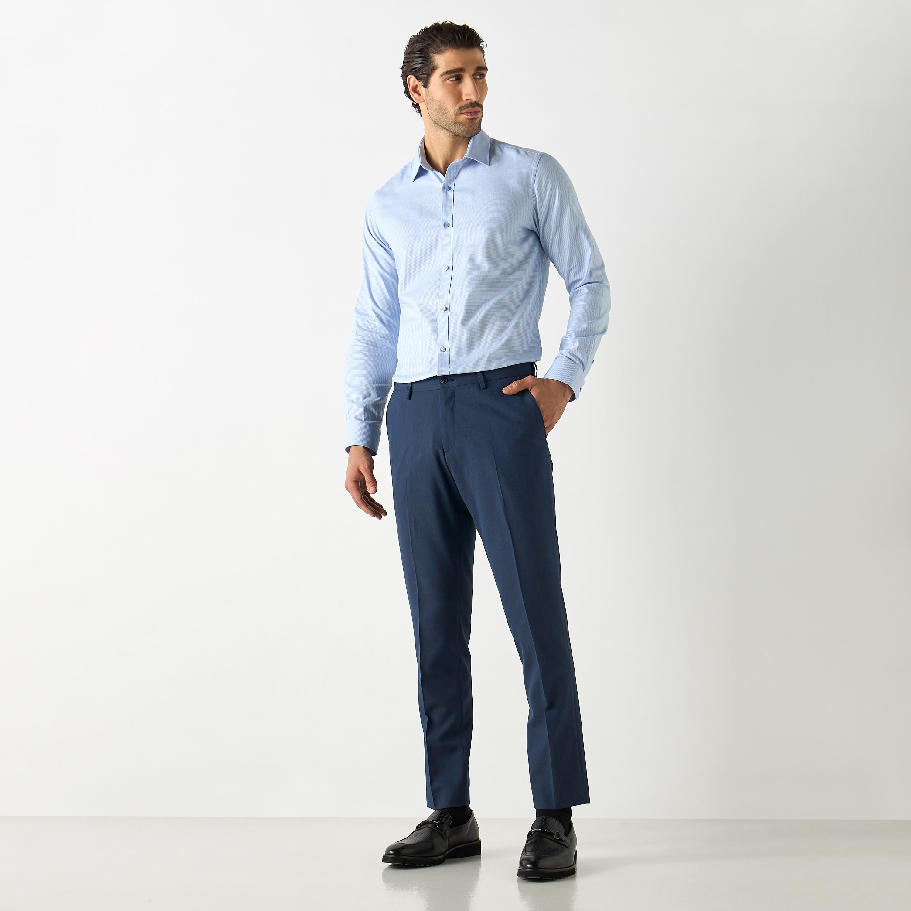 قميص بارز الملمس بأكمام طَويلة-men-clothing-shirts-image-2