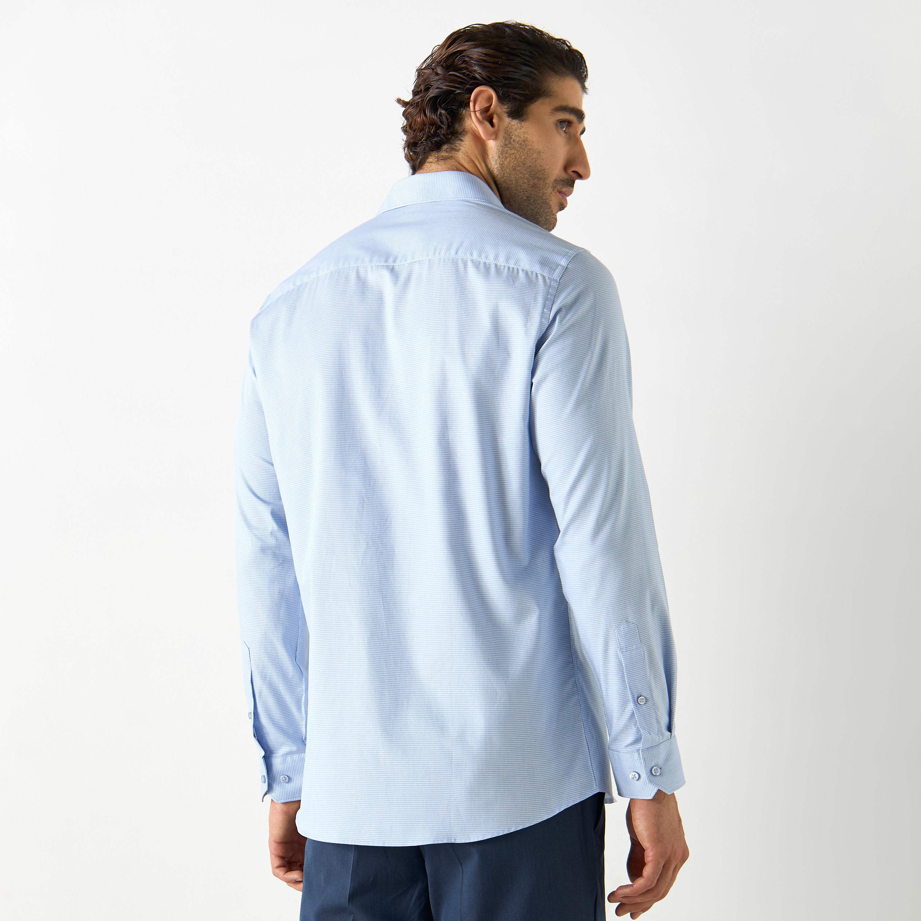 قميص بارز الملمس بأكمام طَويلة-men-clothing-shirts-image-3