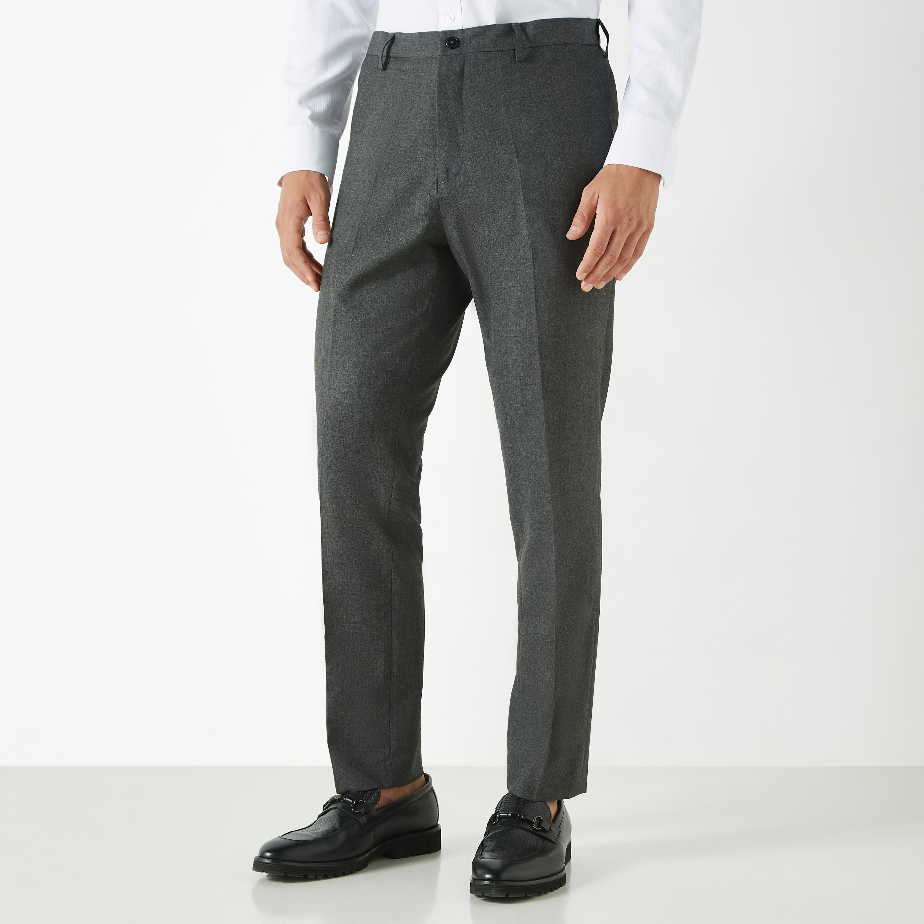 Regular Fit Trousers with Button Closure and Pockets-men-clothing-bottoms-trousersandchinos-trousers-image-5