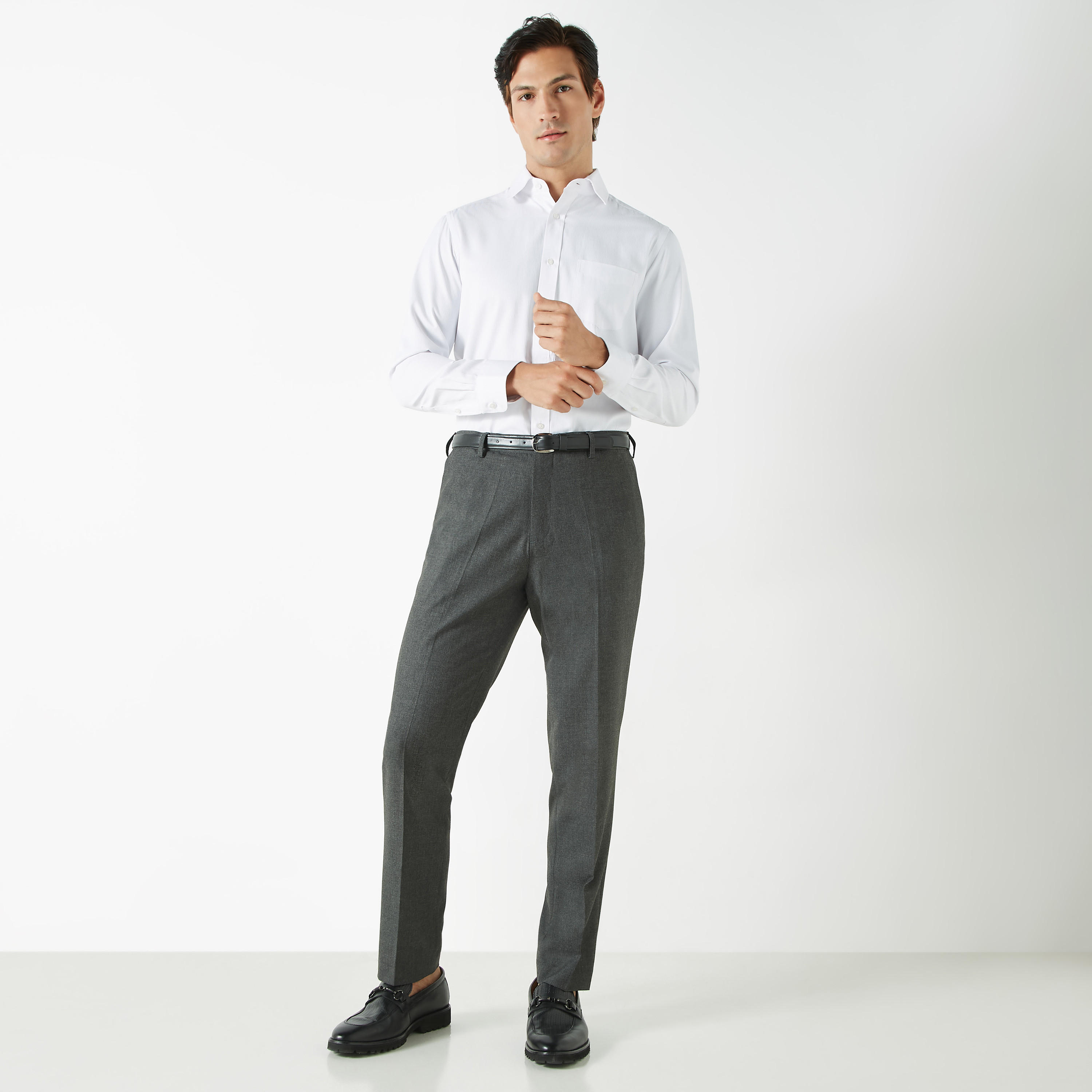 Regular Fit Trousers with Button Closure and Pockets-men-clothing-bottoms-trousersandchinos-trousers-image-6