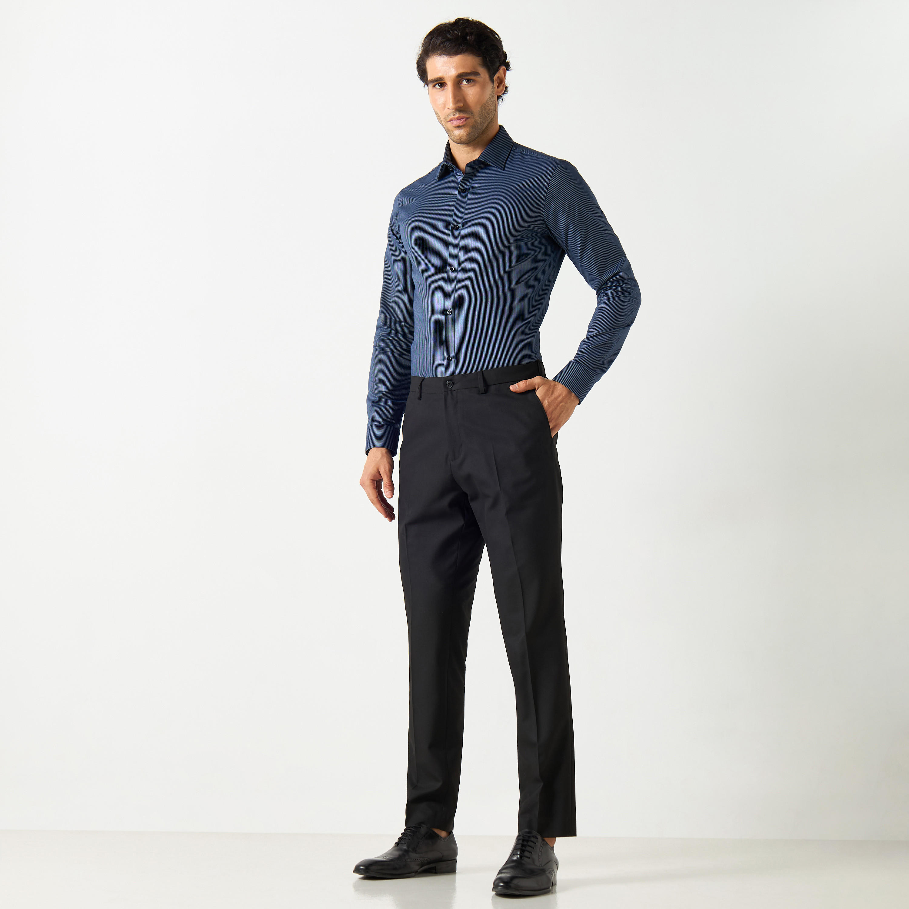 Regular Fit Trousers with Button Closure and Pockets-men-clothing-bottoms-trousersandchinos-trousers-image-14