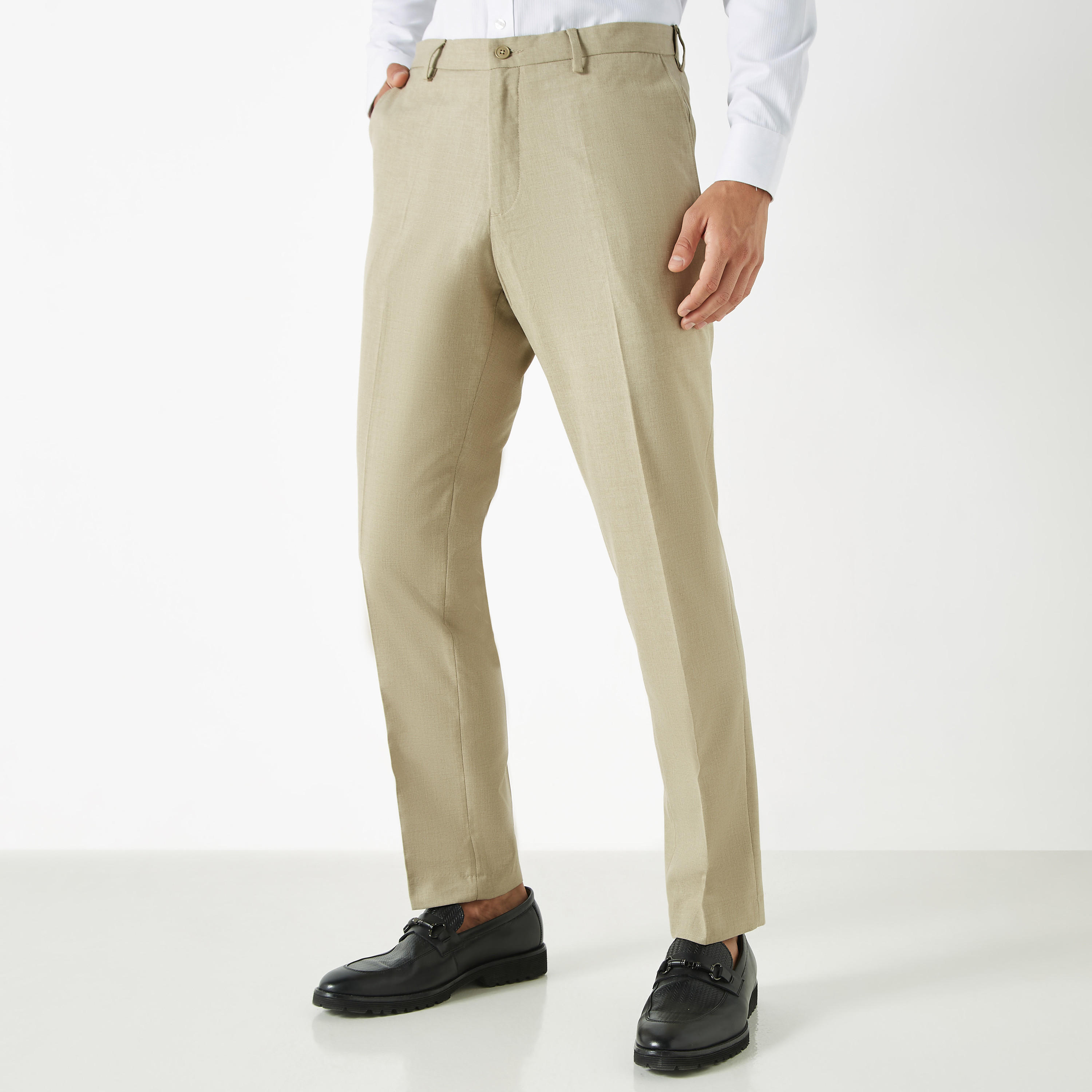 Regular Fit Trousers with Button Closure and Pockets-men-clothing-bottoms-trousersandchinos-trousers-image-9