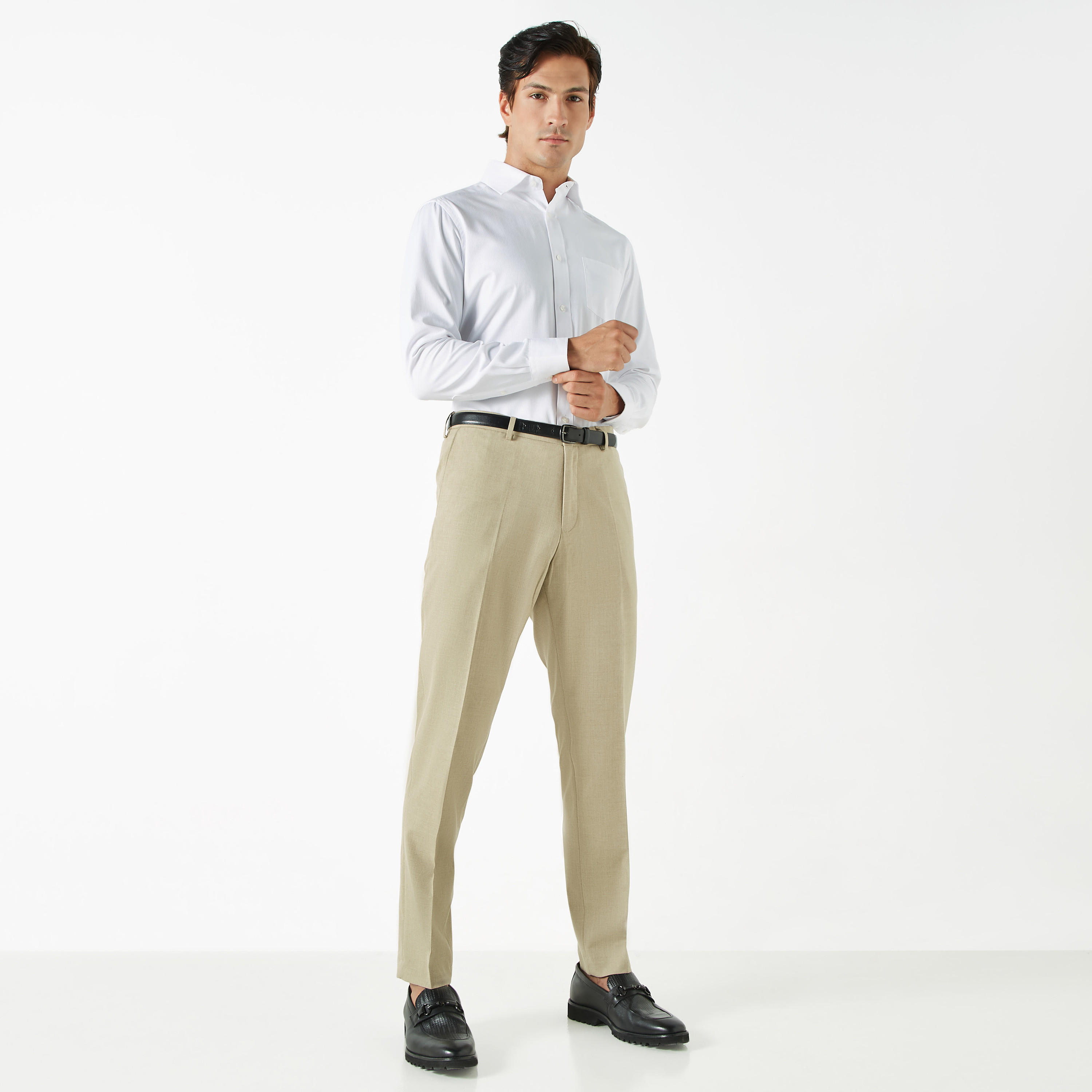 Regular Fit Trousers with Button Closure and Pockets-men-clothing-bottoms-trousersandchinos-trousers-image-10