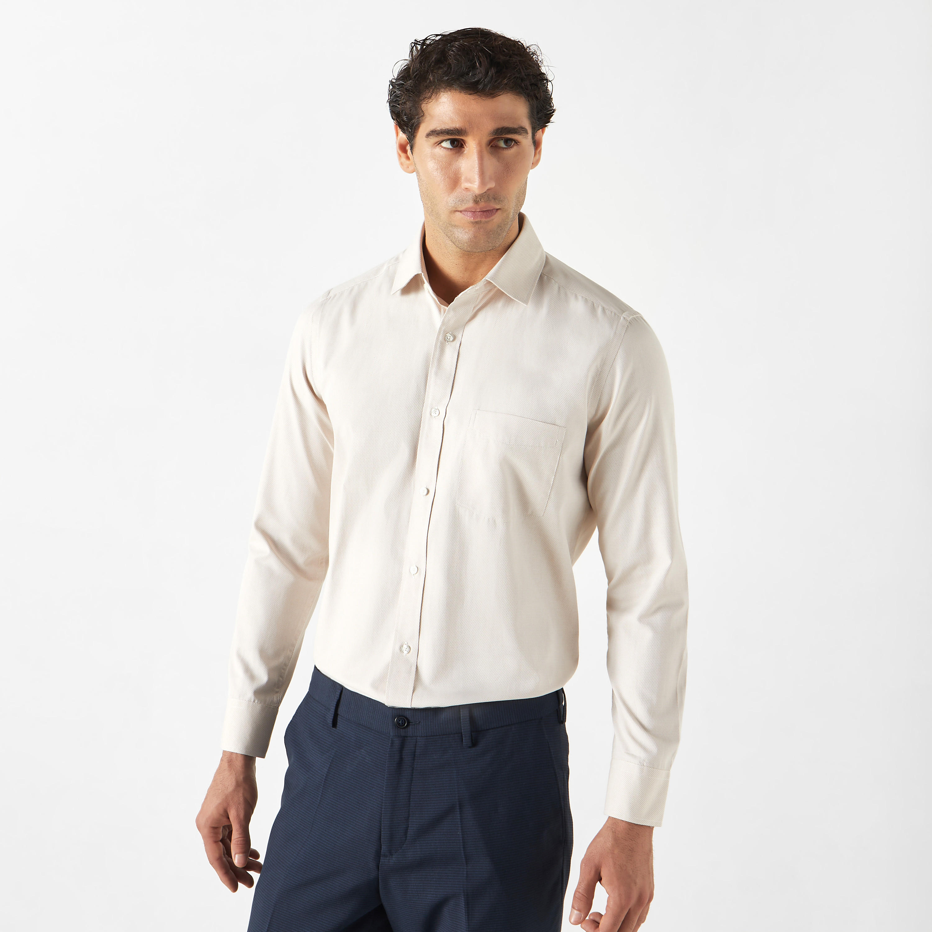 Solid Formal Shirt with Pocket and Long Sleeves-men-clothing-shirts-image-11